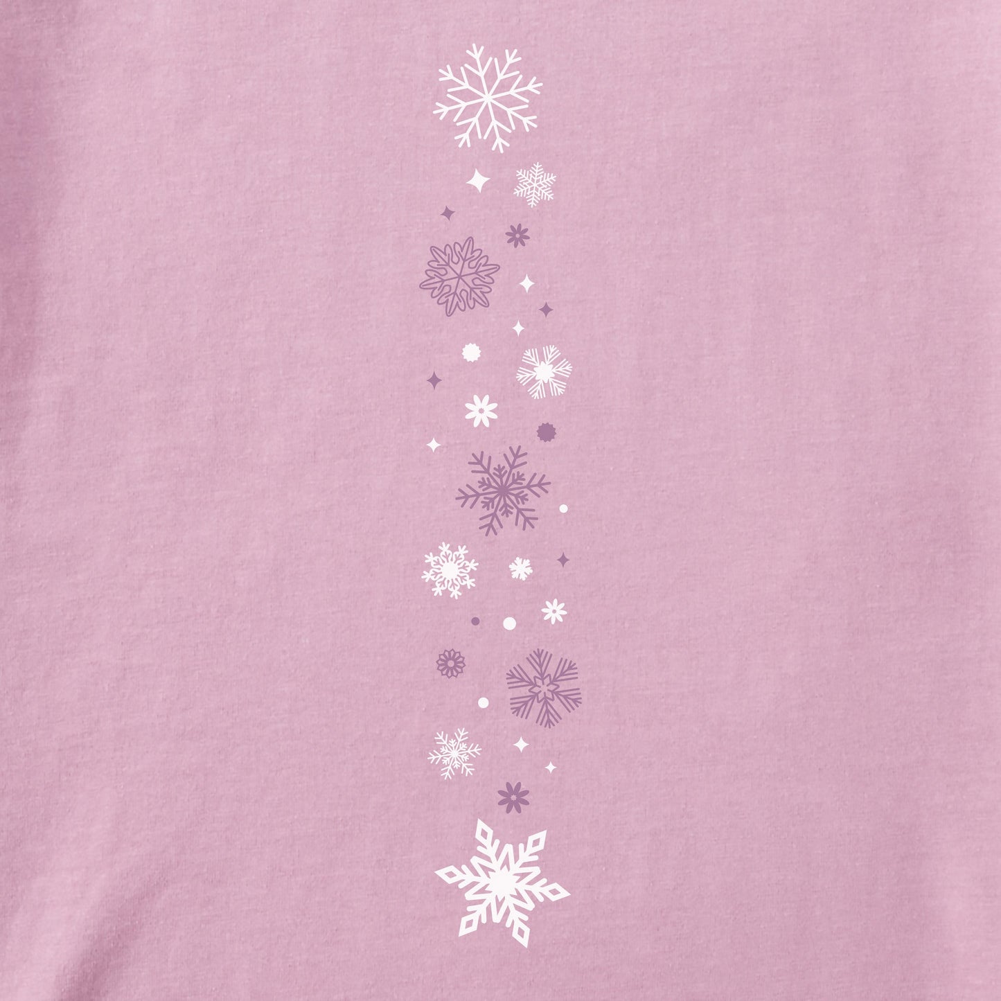 Women's Snowflake Heart Long Sleeve Crusher Vee