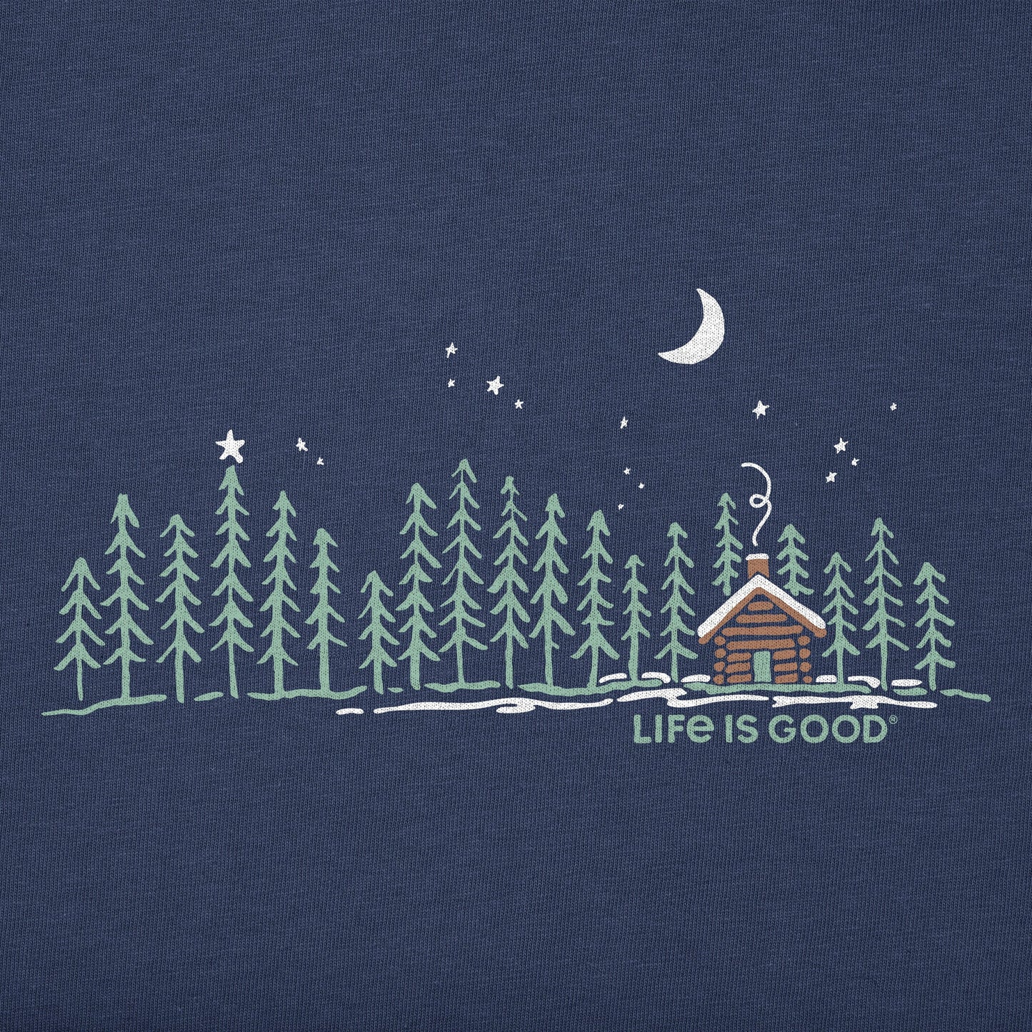 Women's Cabin Landscape Long Sleeve Crusher Vee