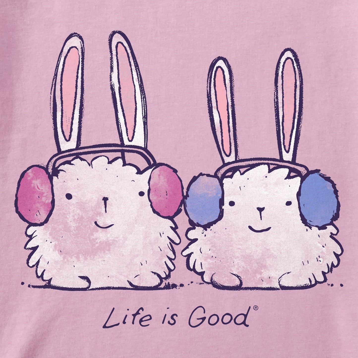 Women's Warmly Dressed Bunnies Long Sleeve Crusher Tee