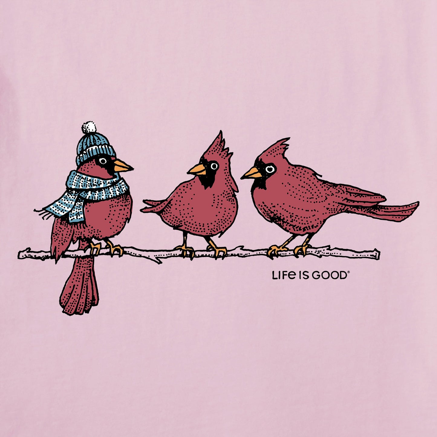 Women's 3 Warmly Dressed Cardinals Long Sleeve Crusher Tee
