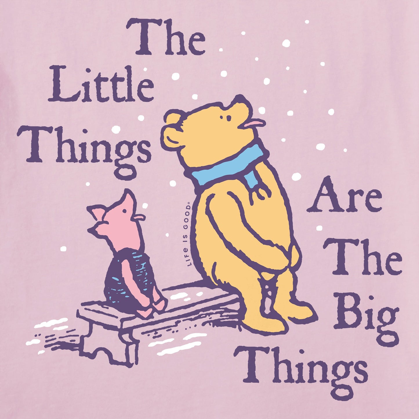 Women's Winnie Little Things are the Big Things Long Sleeve Crusher Tee