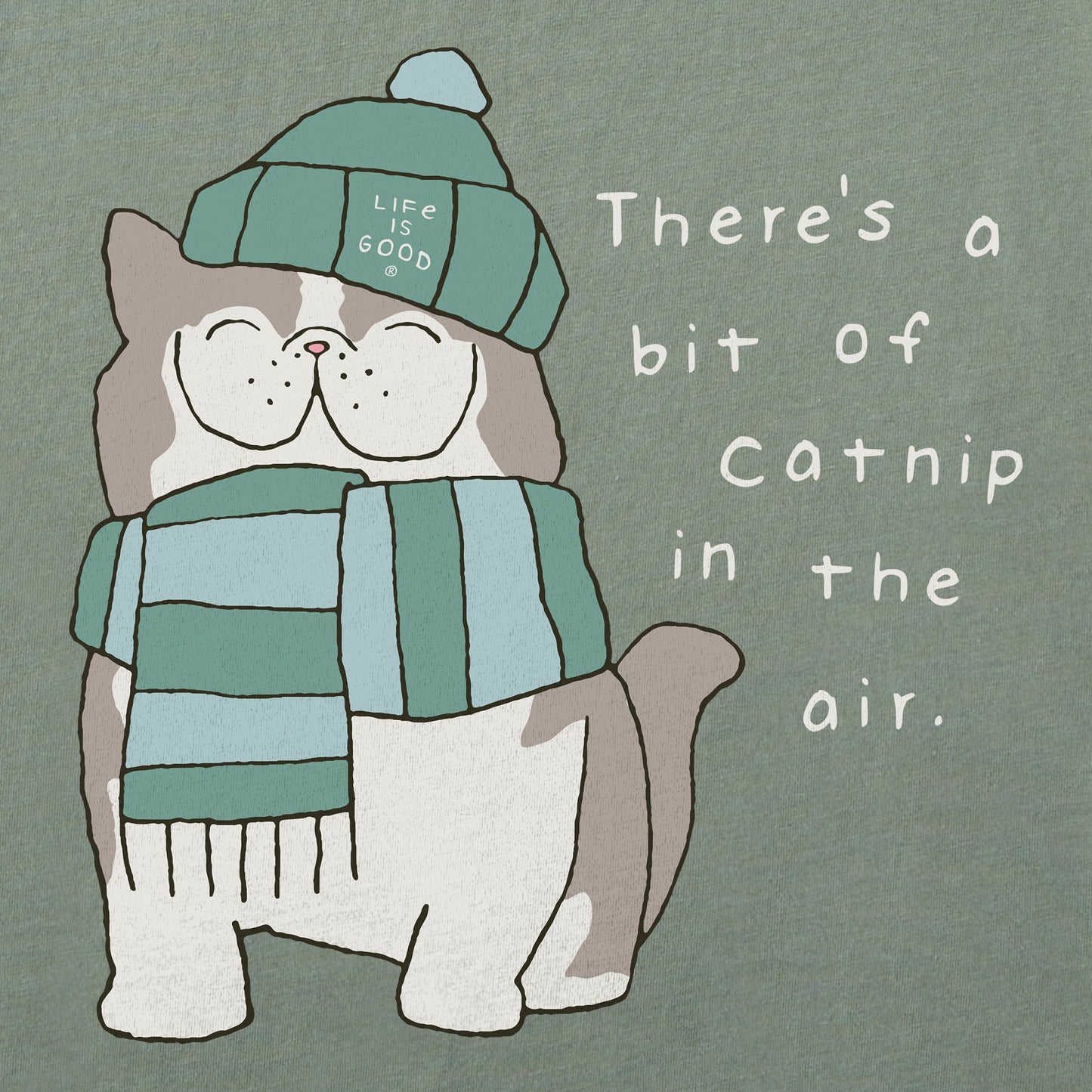 Women's Catnip in the Air Cat Long Sleeve Crusher Tee