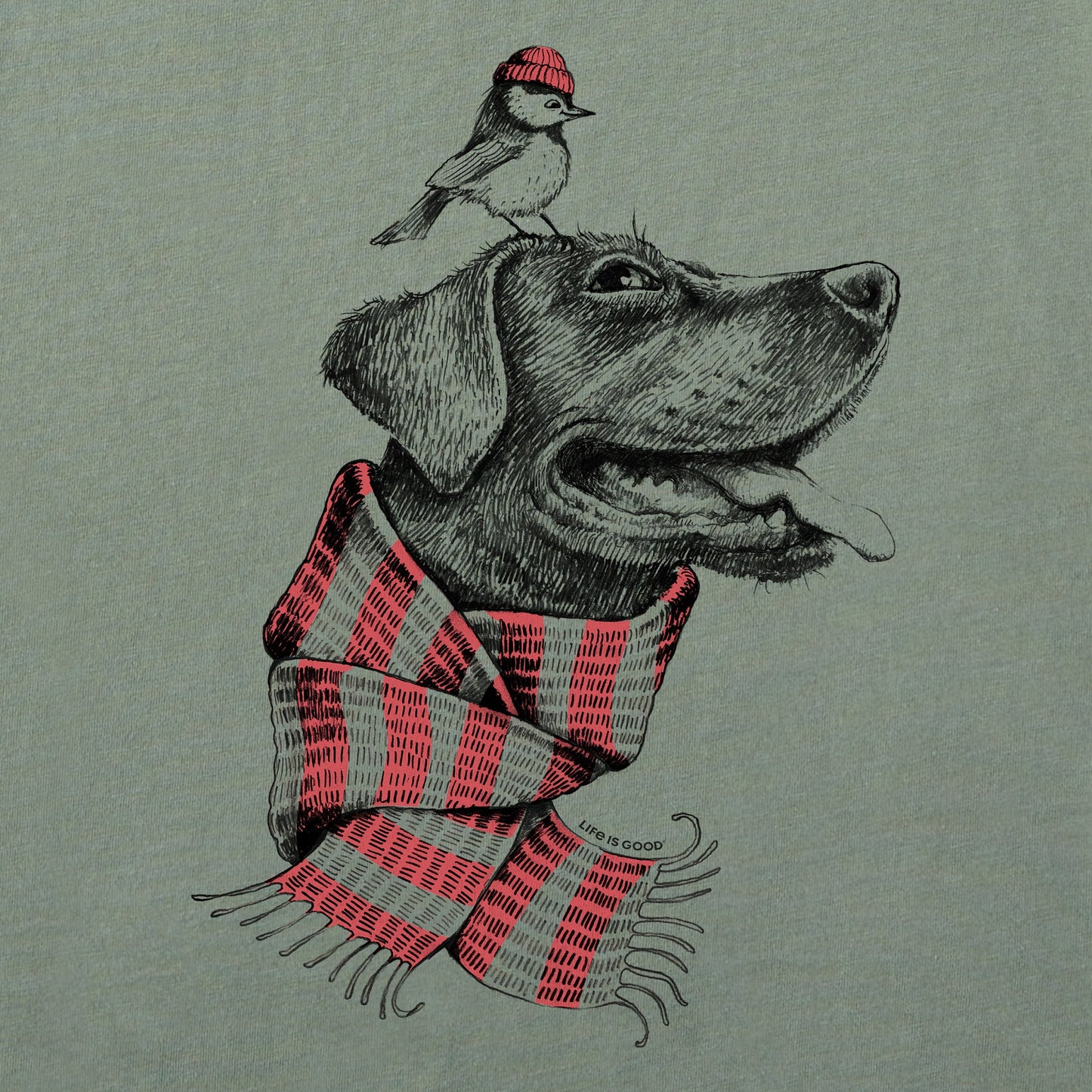 Women's Dog and Bird Buddies Long Sleeve Crusher Tee