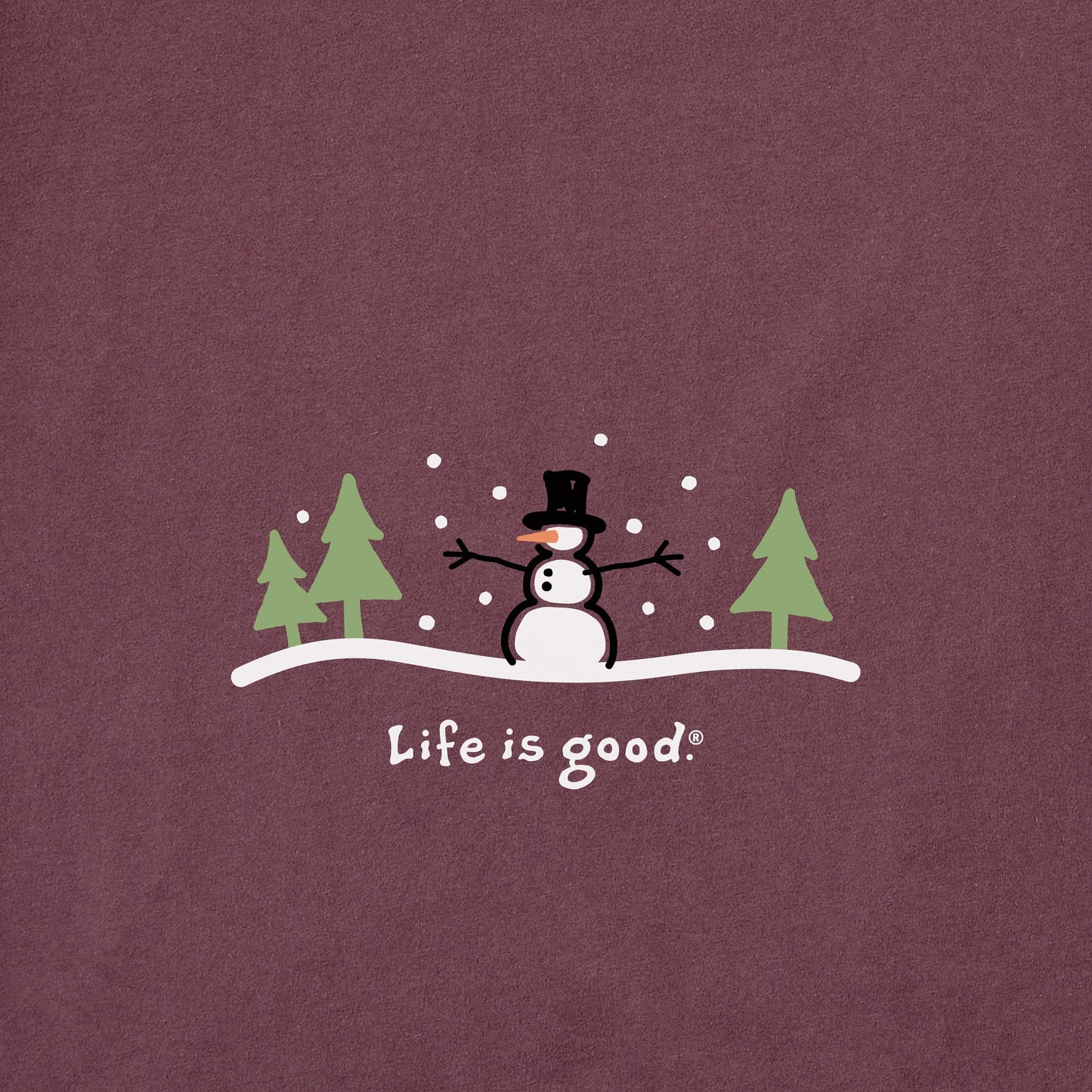 Women's Snowman Outdoor Long Sleeve Crusher Tee