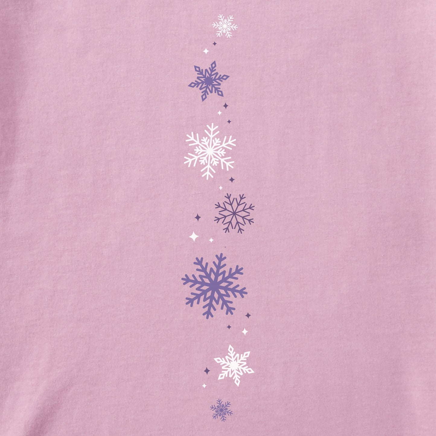 Women's Falling Snowflakes Long Sleeve Crusher Boxy Tee