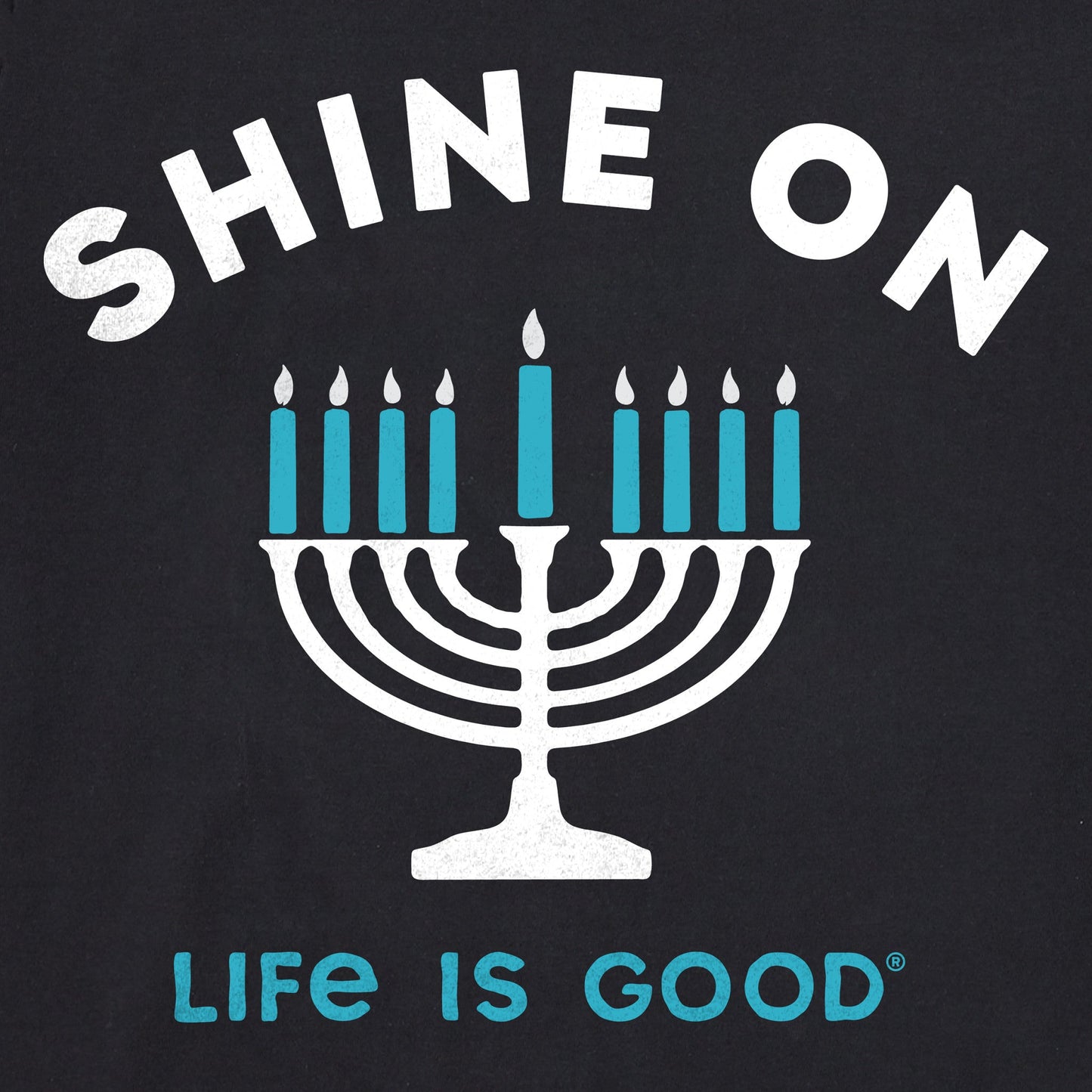 Women's Shine On Menorah Long Sleeve Crusher Tee