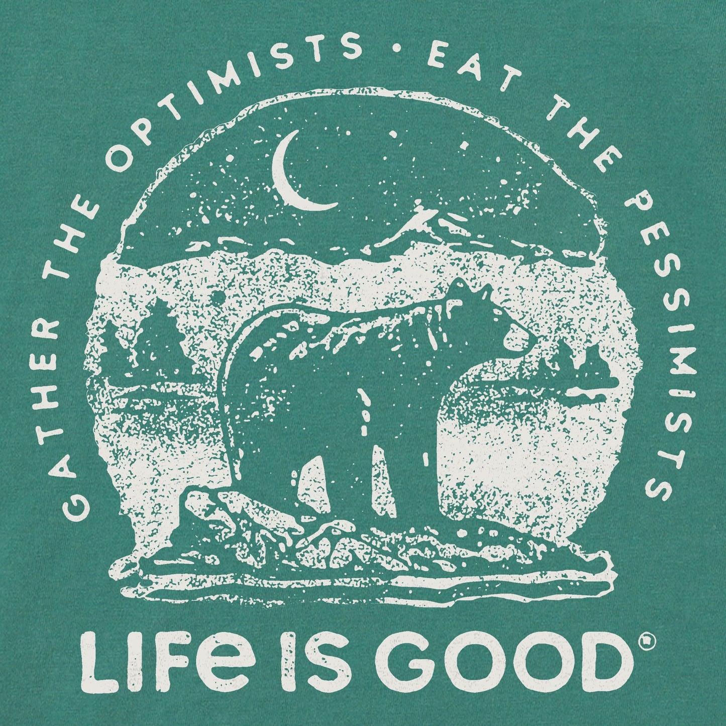 Women's Gather the Optimists Bear Short Sleeve Crusher Tee