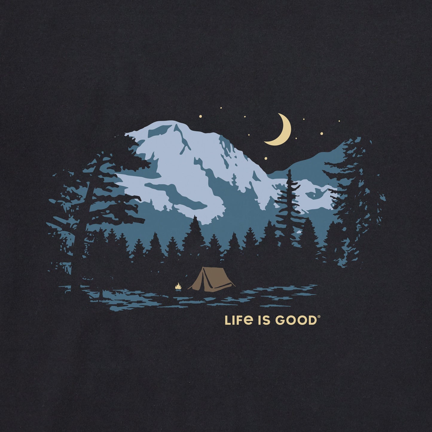 Men's Camping Solitude Short Sleeve Crusher Tee