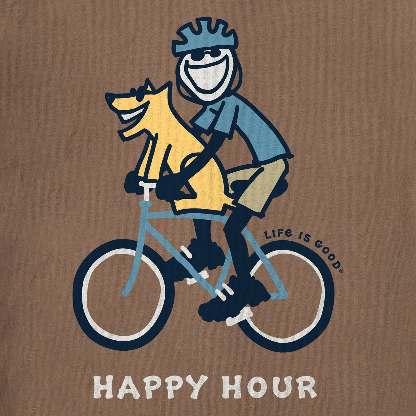 Men's Jake & Rocket Bike Happy Hour Short Sleeve Crusher Tee