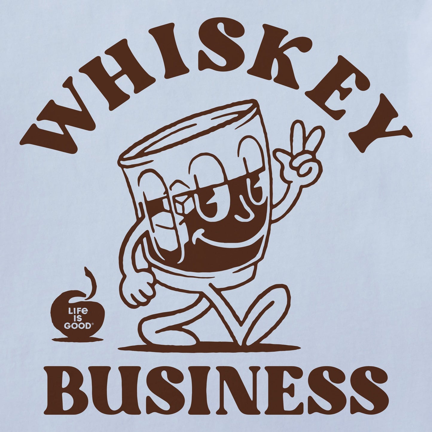 Men's Whiskey Business Mascot Long Sleeve Crusher Tee