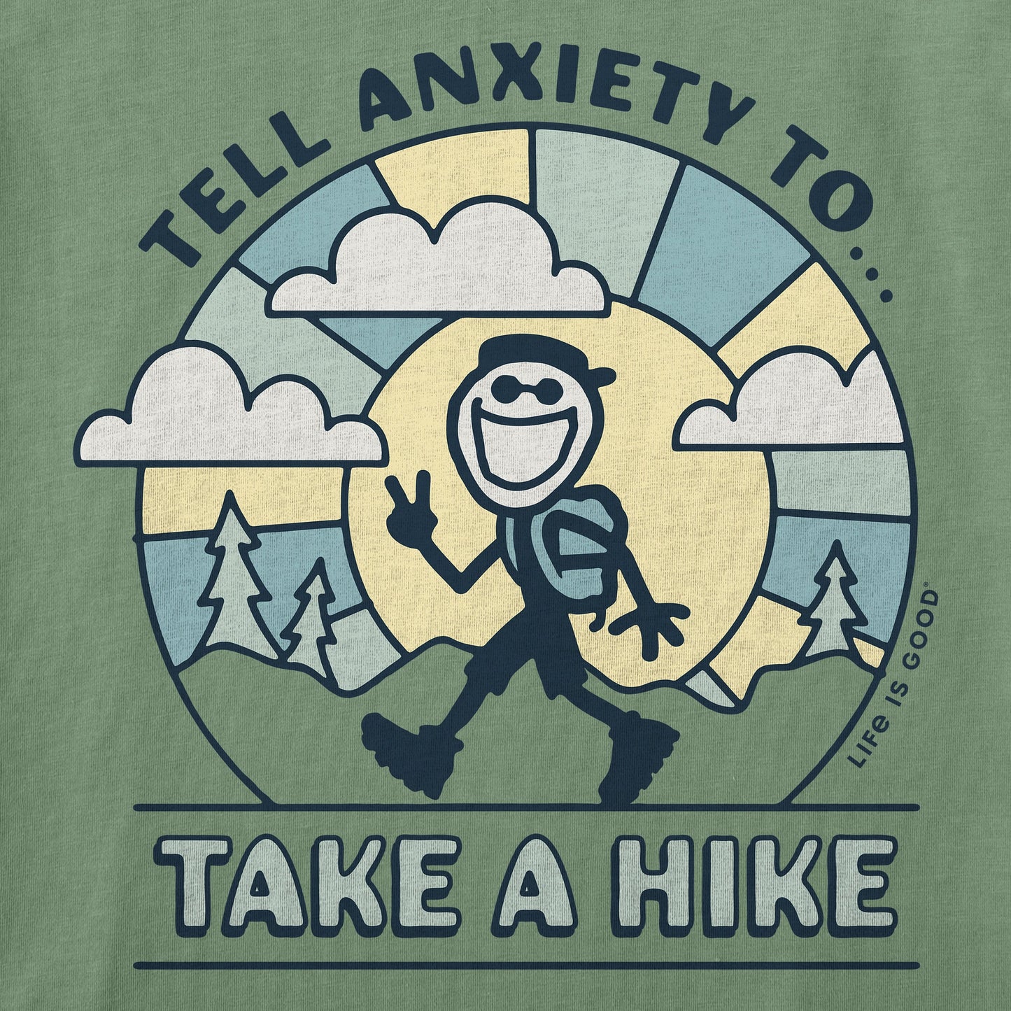 Men's Tell Anxiety to Take a Hike Jake Long Sleeve Crusher Tee