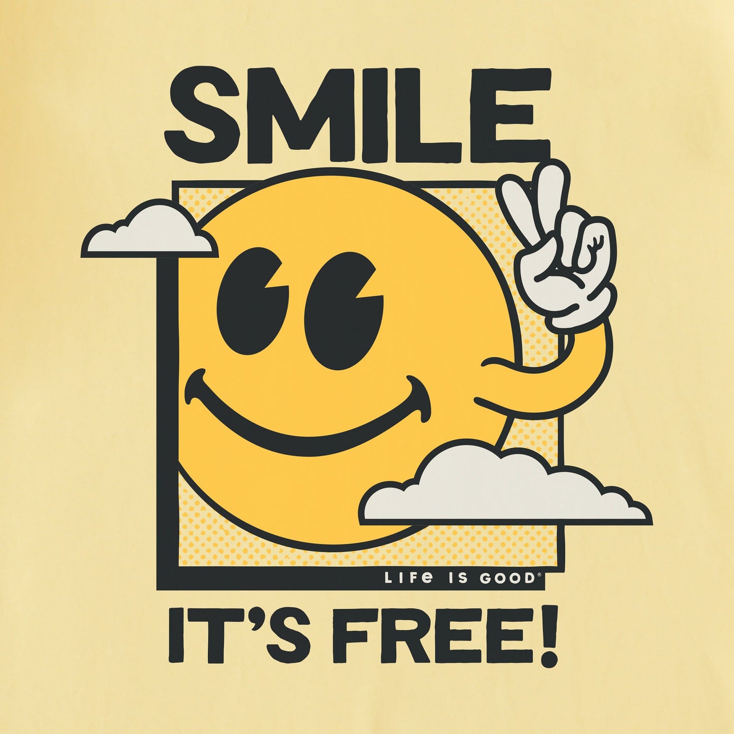 Men's Smile It's Free! Clouds Short Sleeve Tee