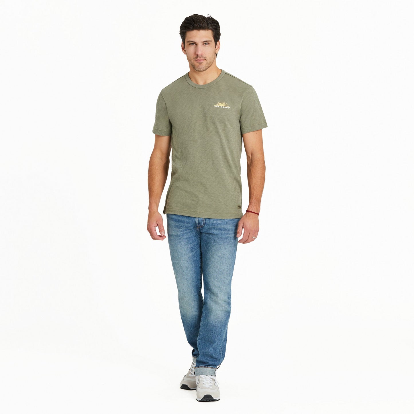 Men's Crafty Positive Lifestyle Sun Slub Slim Fit Tee