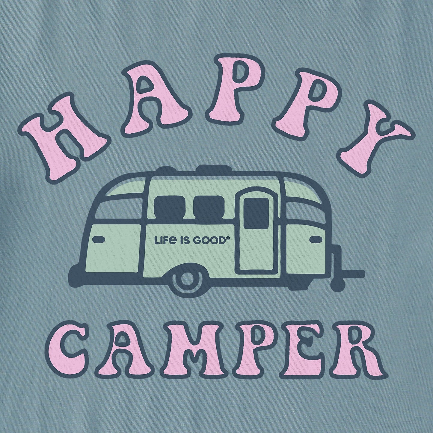 Women's Happy Camper Long Sleeve Crusher Tee