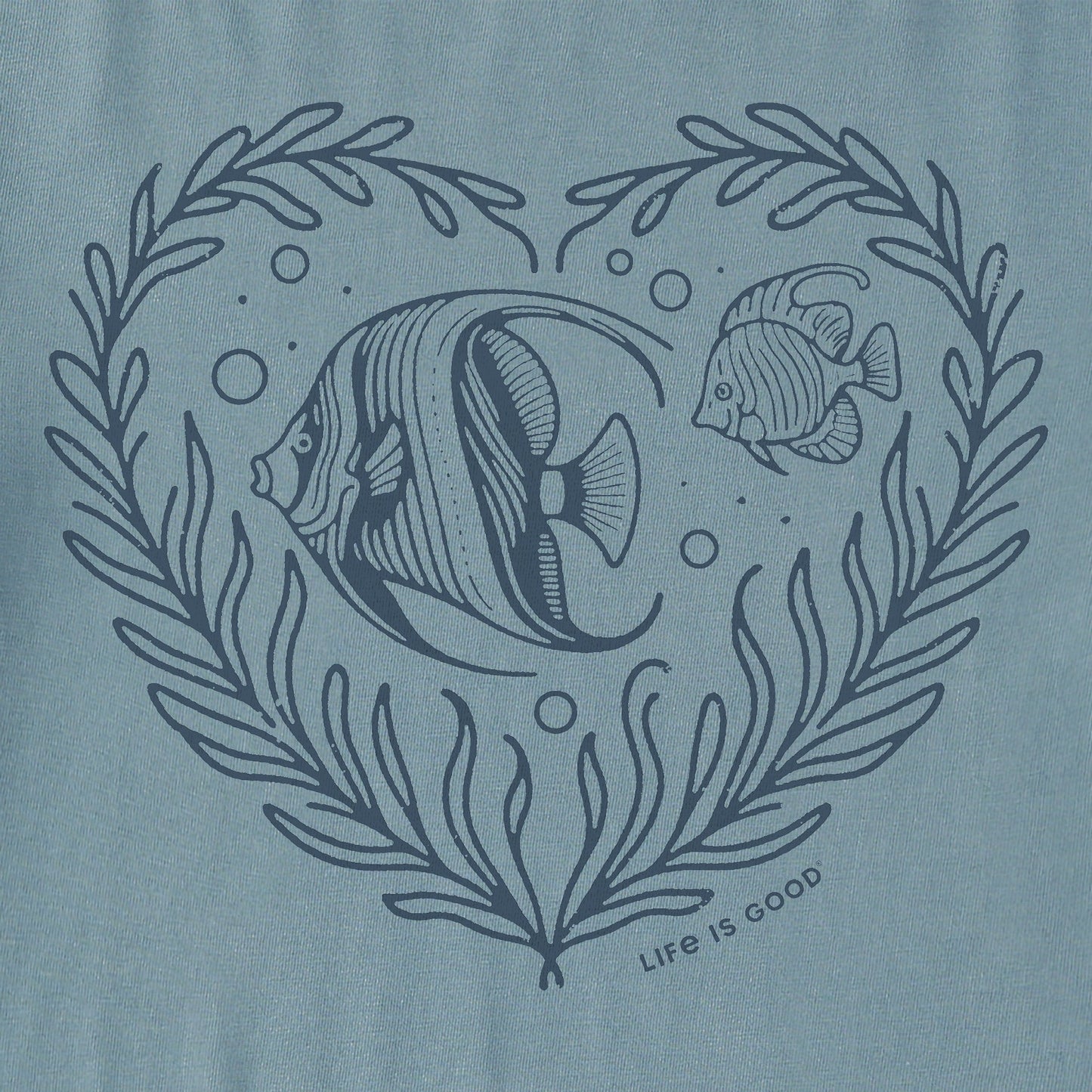 Women's Angelfish Heart Short Sleeve Crusher Vee