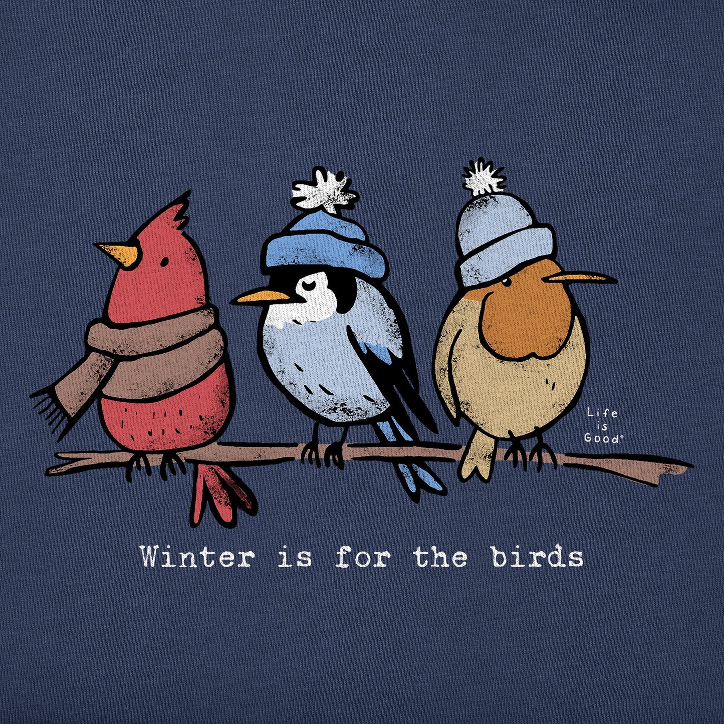 Women's Shady Winter is for the Birds Long Sleeve Crusher Vee