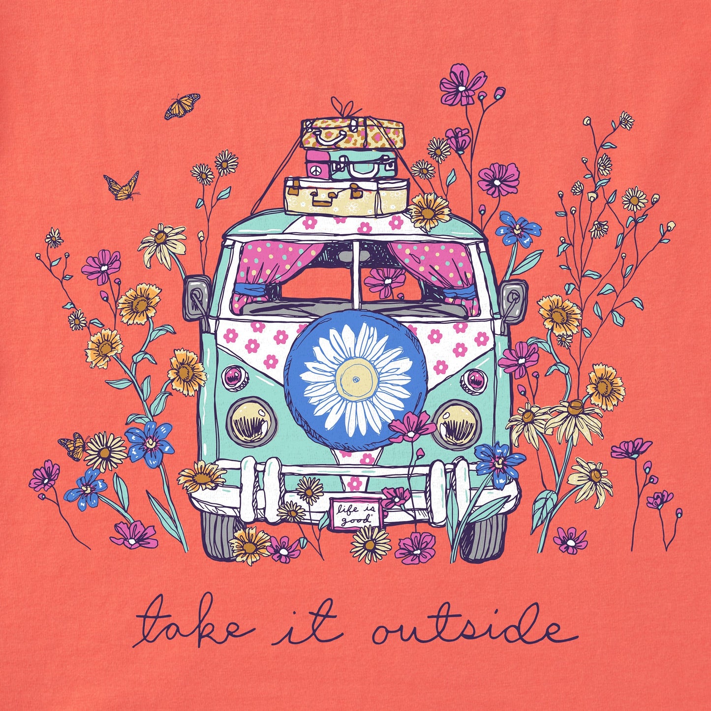 Women's Take It Outside Wildflower Van Short Sleeve Tee