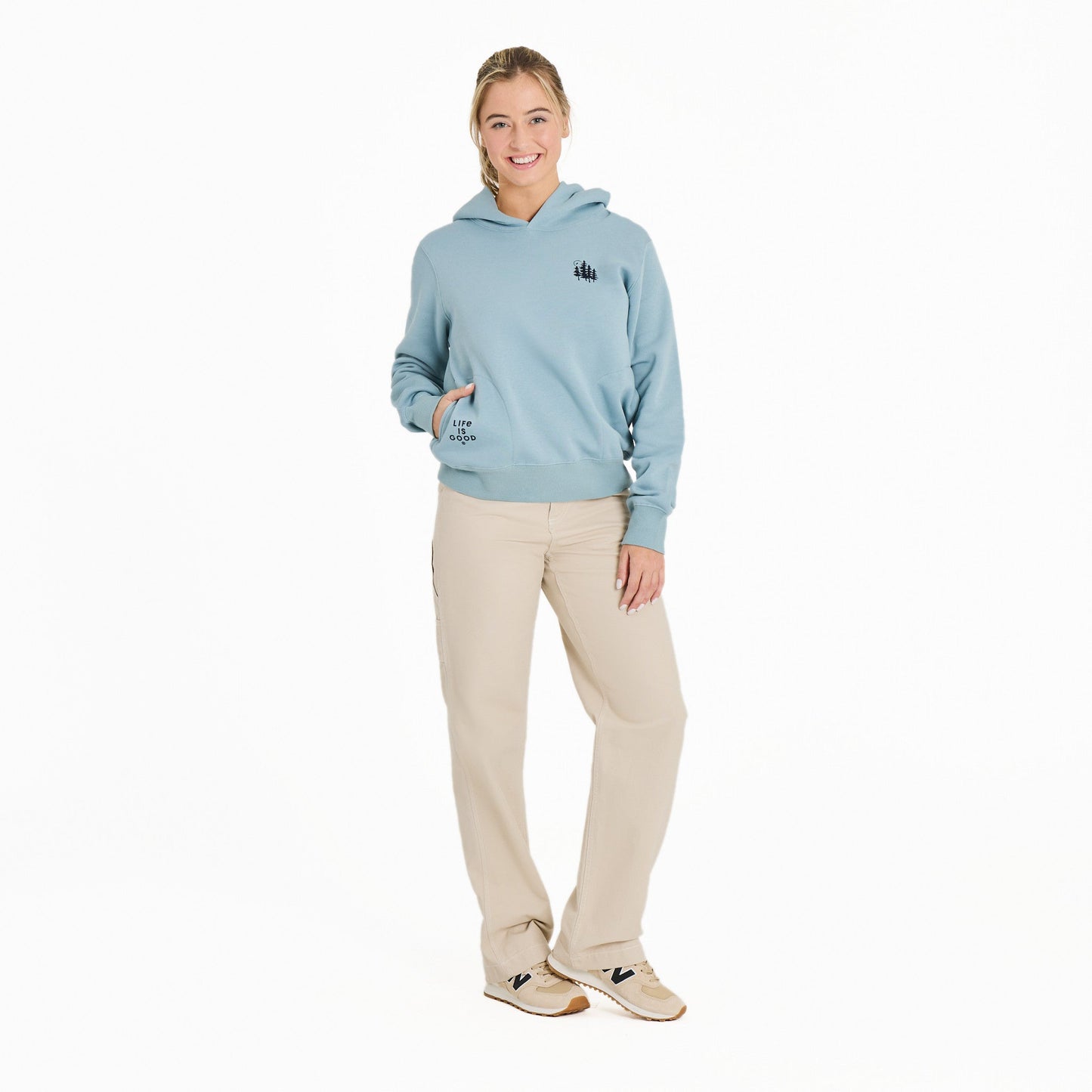 Women's Crafty Forest Good Vibes Fleece Hoodie