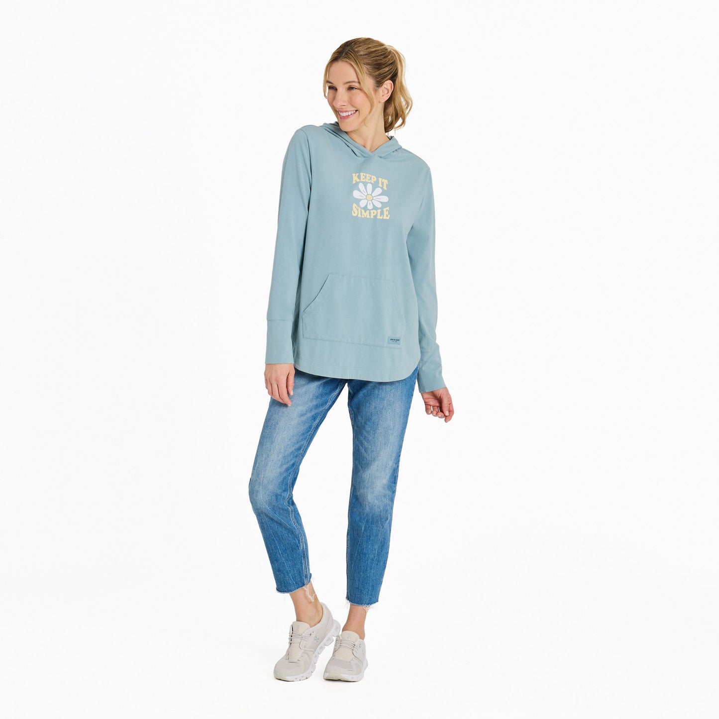 Women's Keep it Simple Daisy Smile Crusher-FLEX Hoodie Tunic