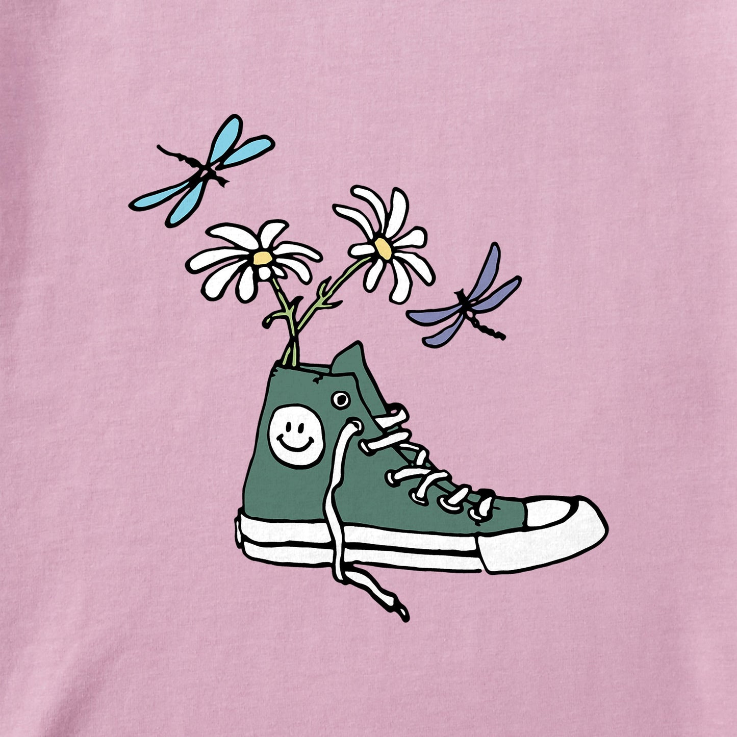 Kids Sneaker Daisy Short Sleeve Crusher Tee