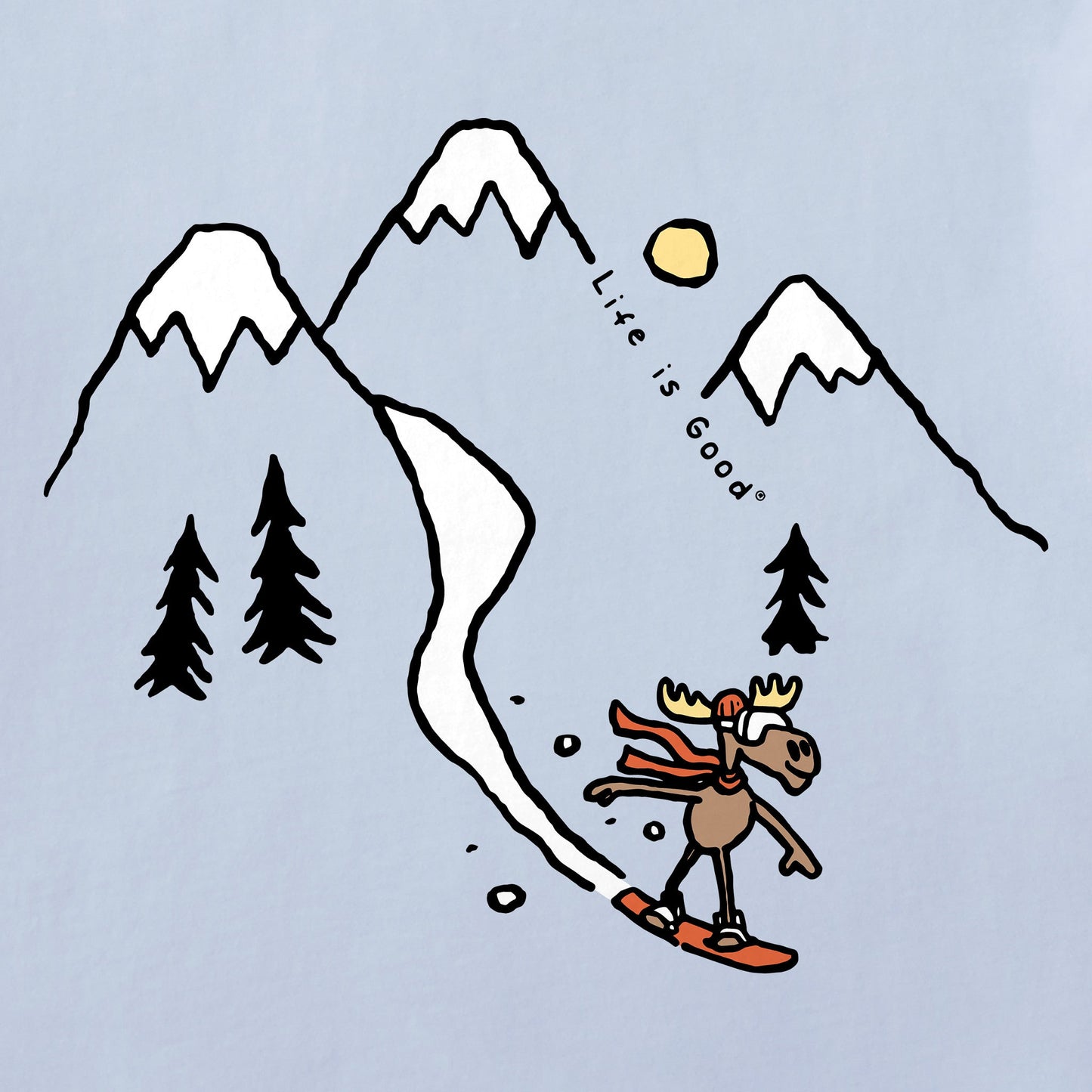 Kids Moose Snowboard Vista Short Sleeve Crusher Tee