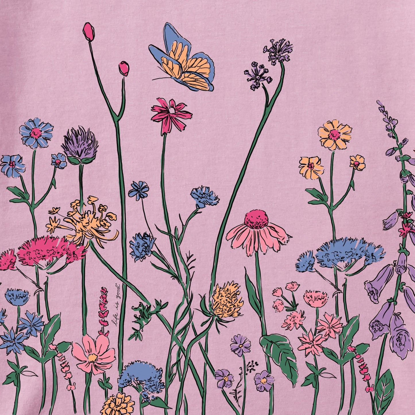 Kids Wildflower Garden Short Sleeve Crusher Tee