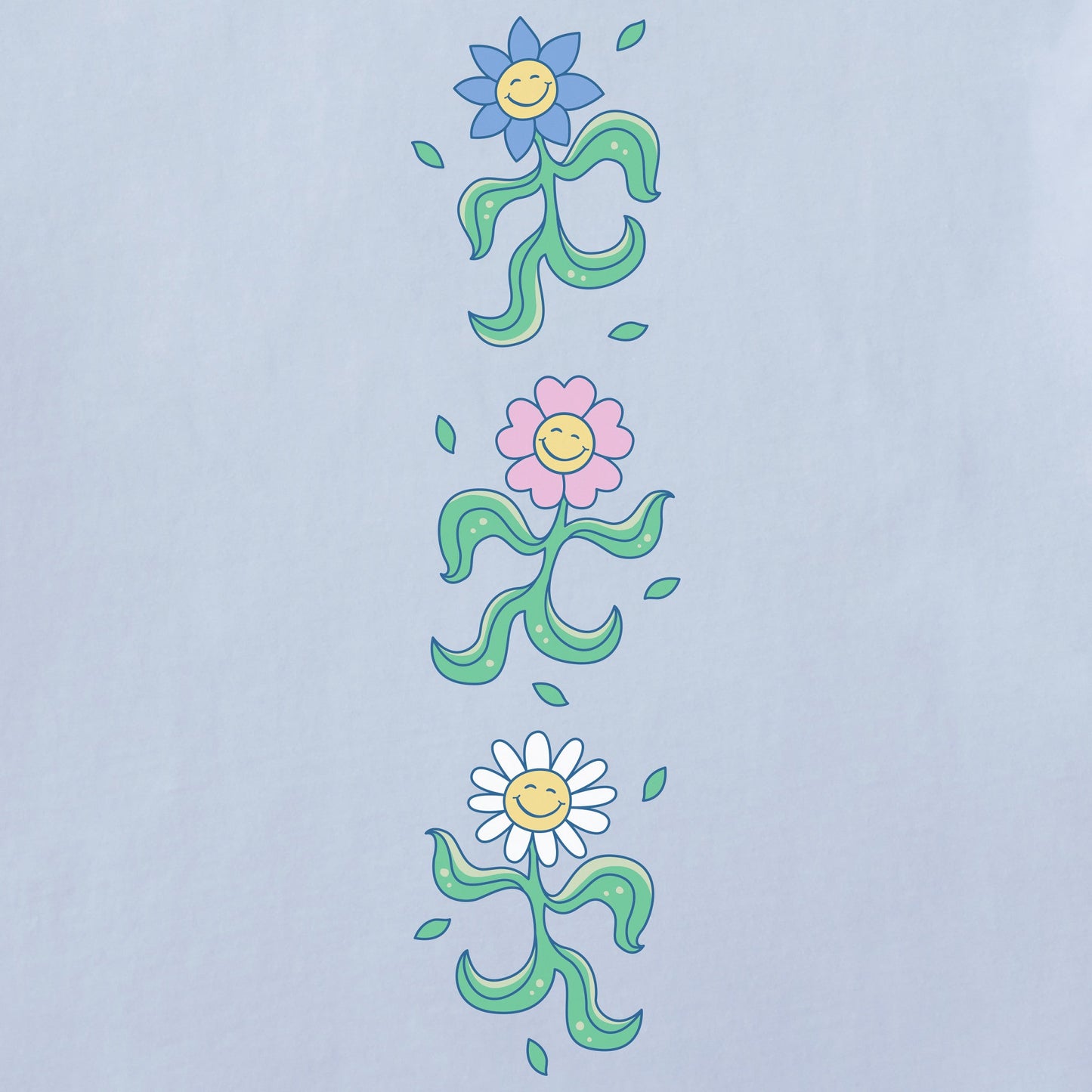 Kids Have A Nice Daisy Flower Long Sleeve Crusher Tee