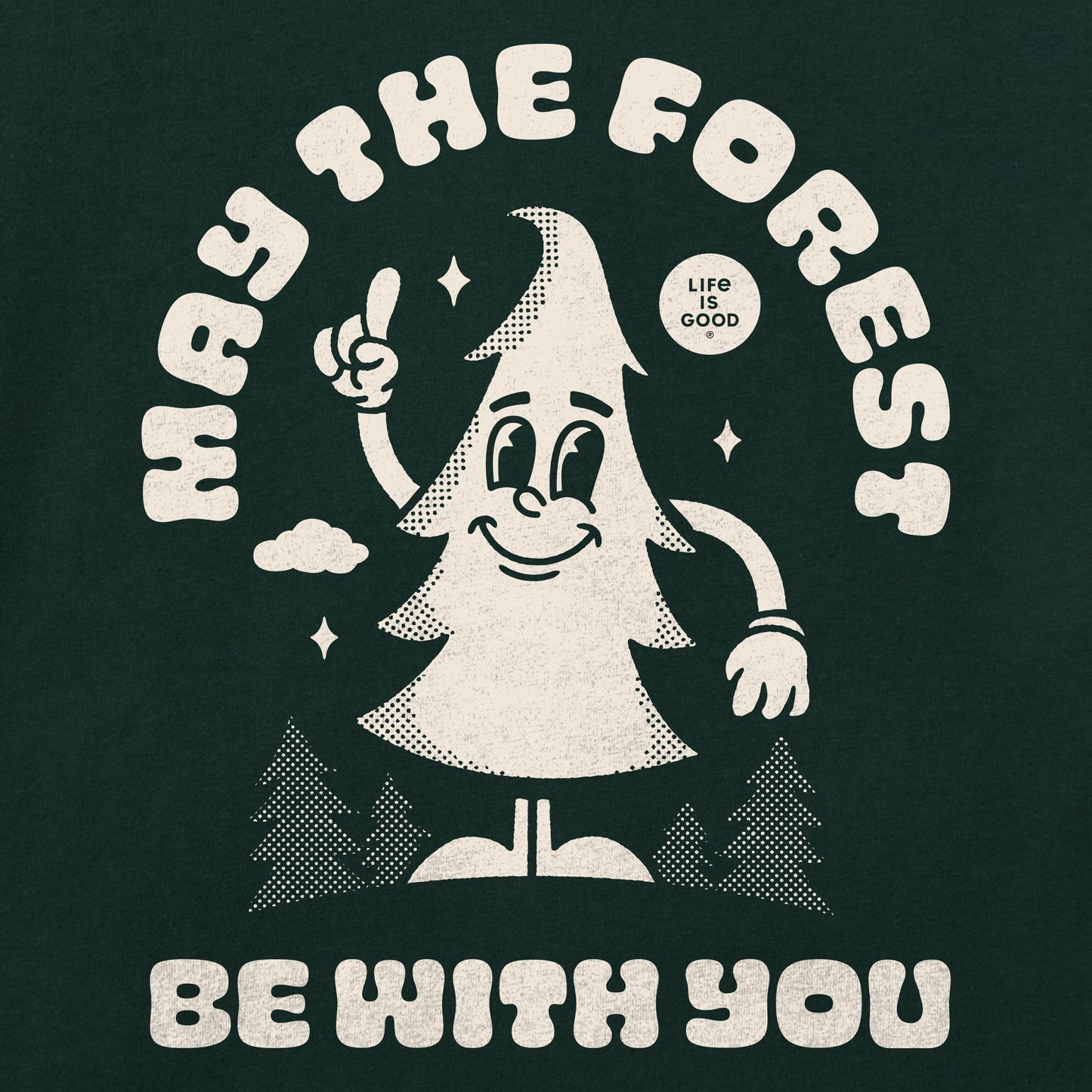 Kids May the Forest Be With You Mascot Long Sleeve Crusher Tee