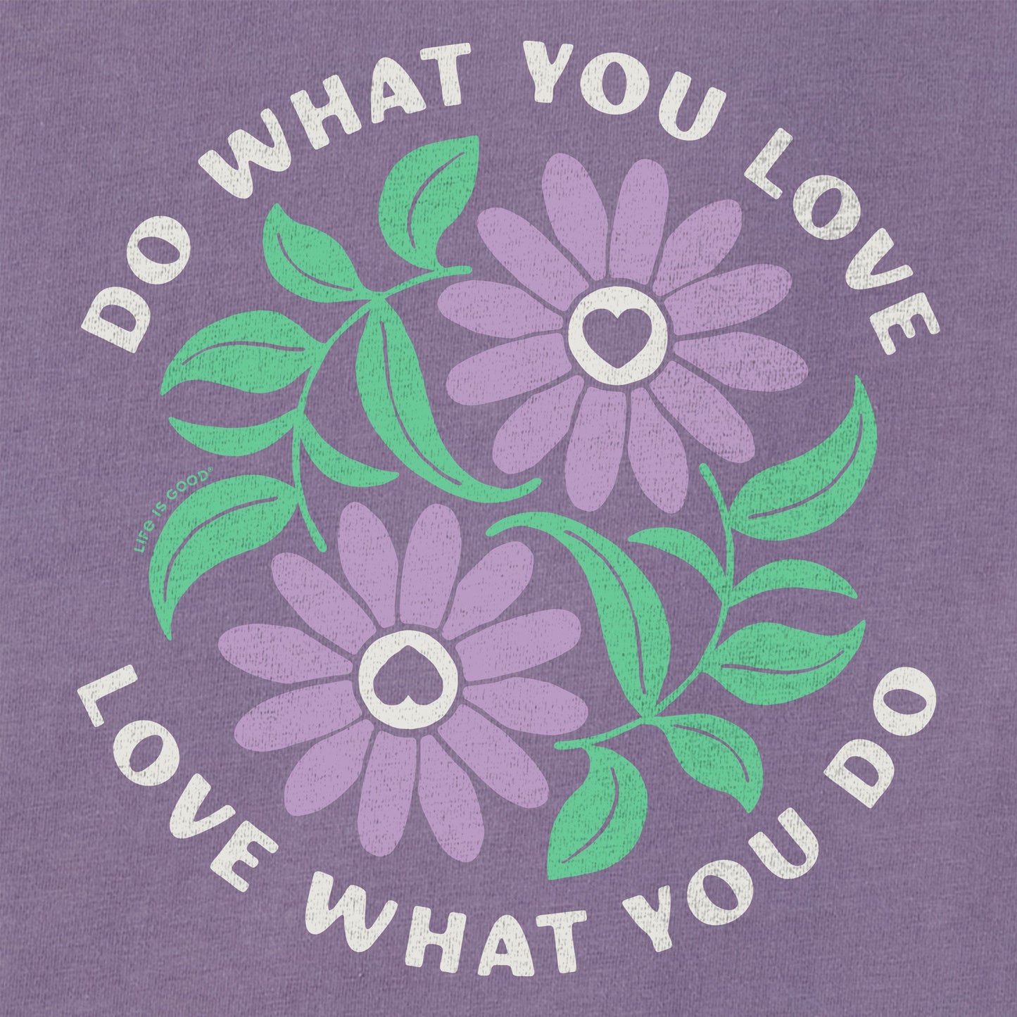 Kids Do What You Love Yin Yang Flowers Long Sleeve Crusher Tee