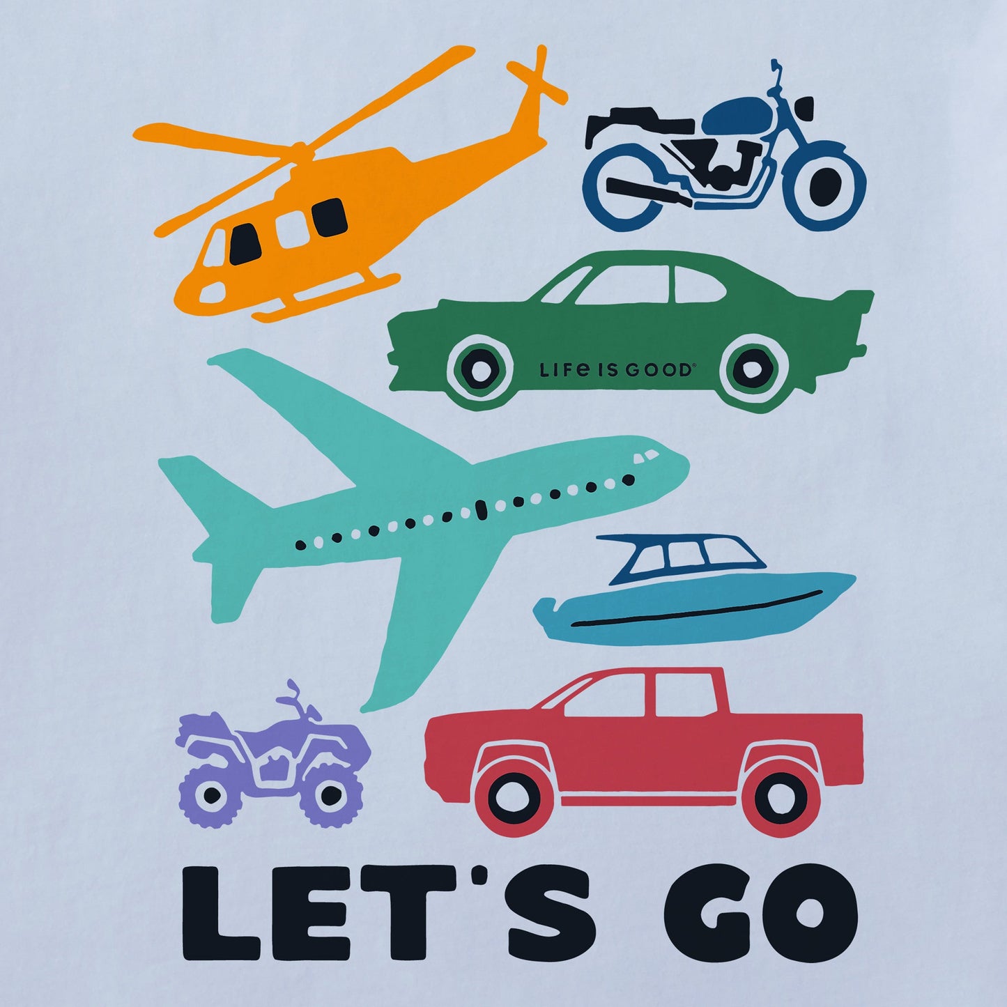 Toddler Let's Go Vehicles Short Sleeve Crusher Tee