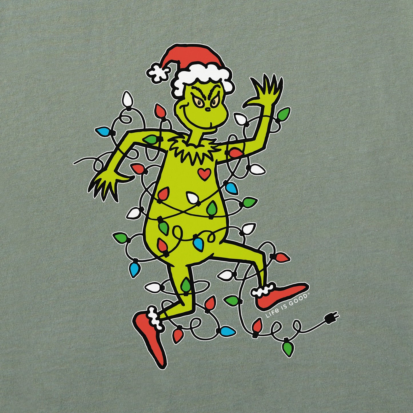 Men's Grinch Making Spirits Bright Long Sleeve Crusher Tee