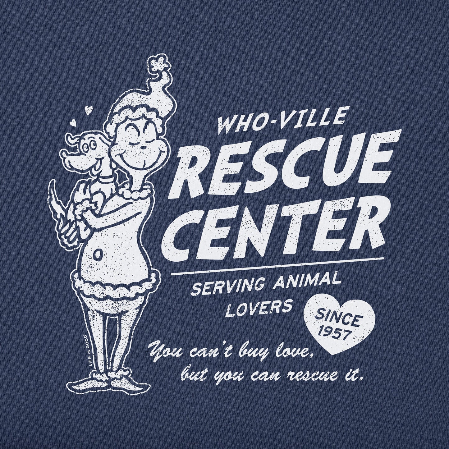 Women's Grinch & Max Rescue Center Long Sleeve Crusher Boxy Tee
