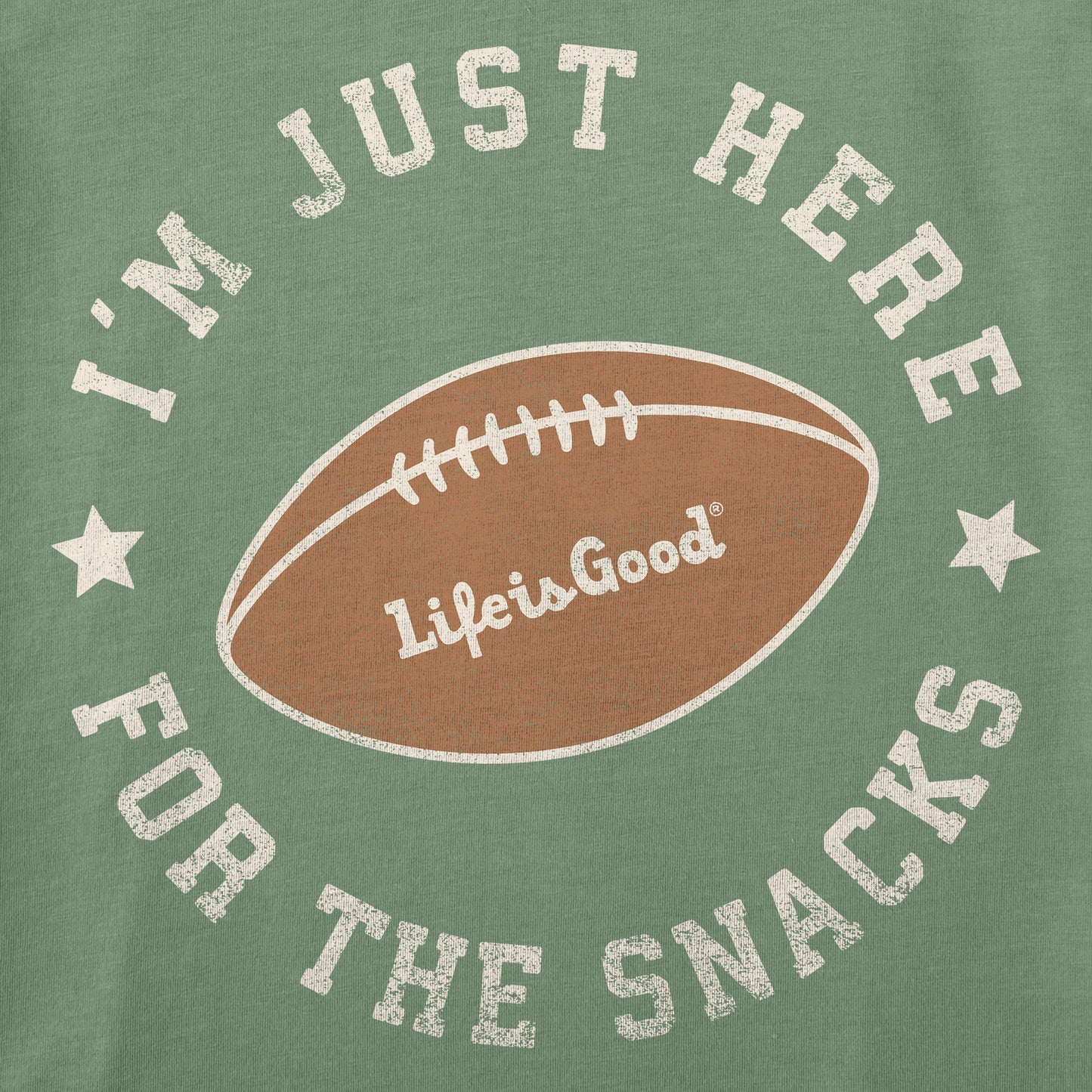Toddler Football Here for the Snacks Long Sleeve Crusher Tee