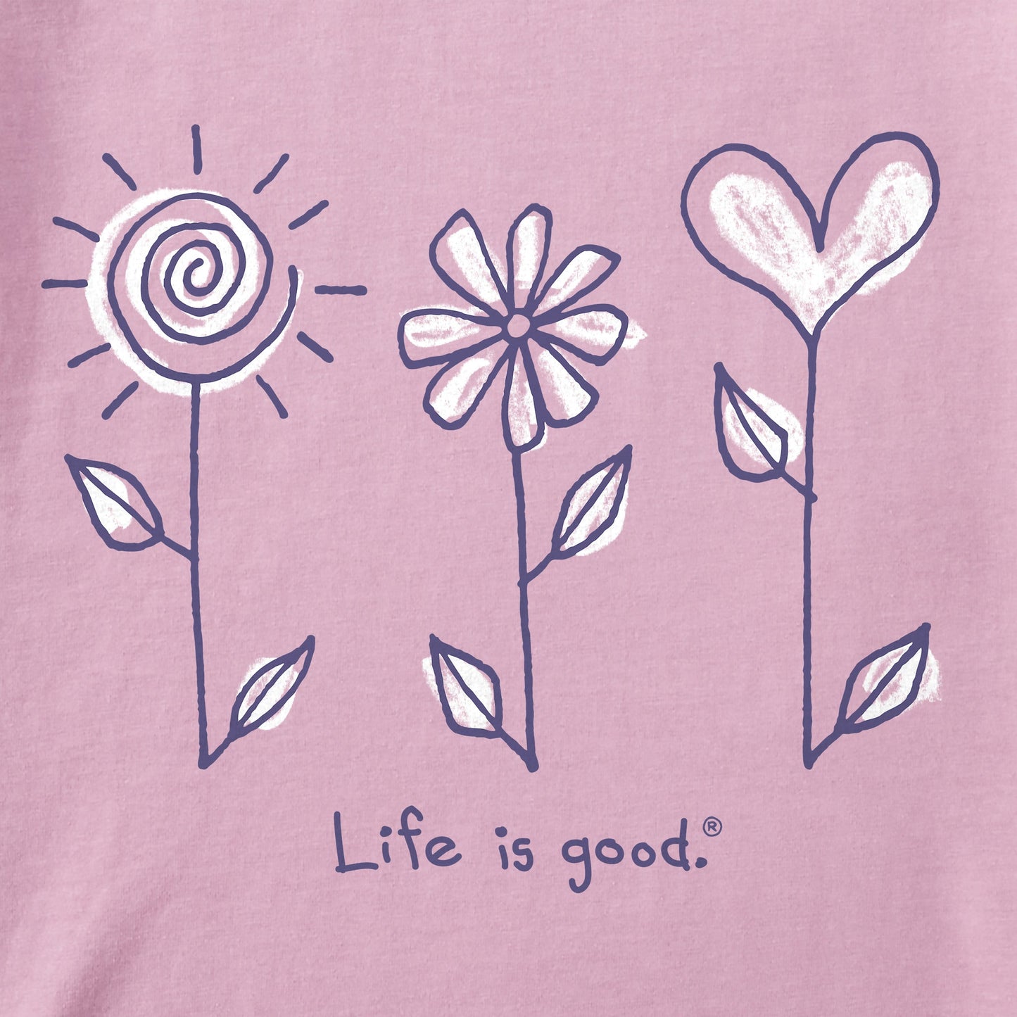 Women's Quirky Flowers Short Sleeve Crusher Tee