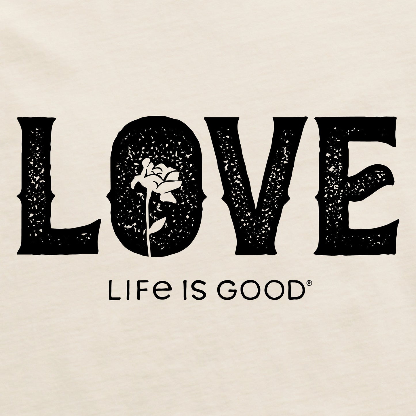 Women's Floral Love Short Sleeve Crusher Vee