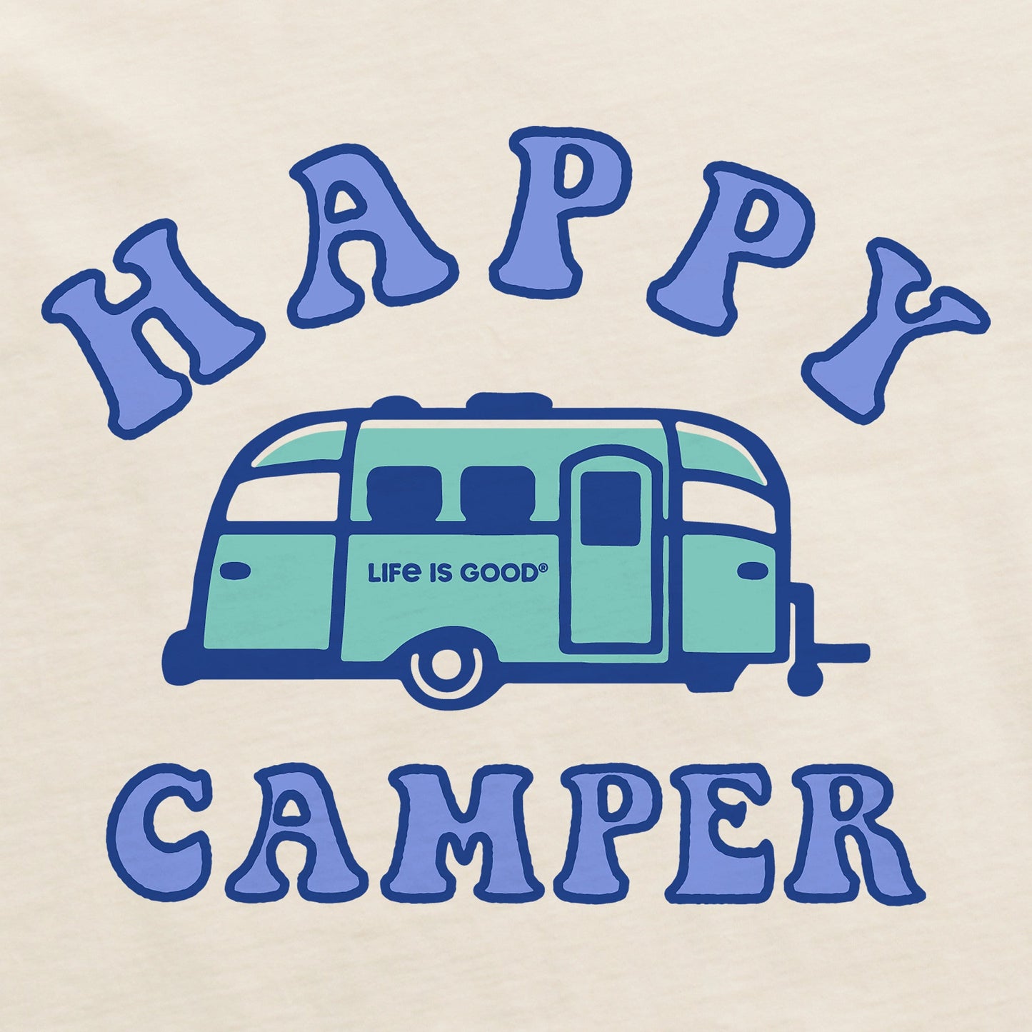 Women's Happy Camper Short Sleeve Crusher Boxy Tee