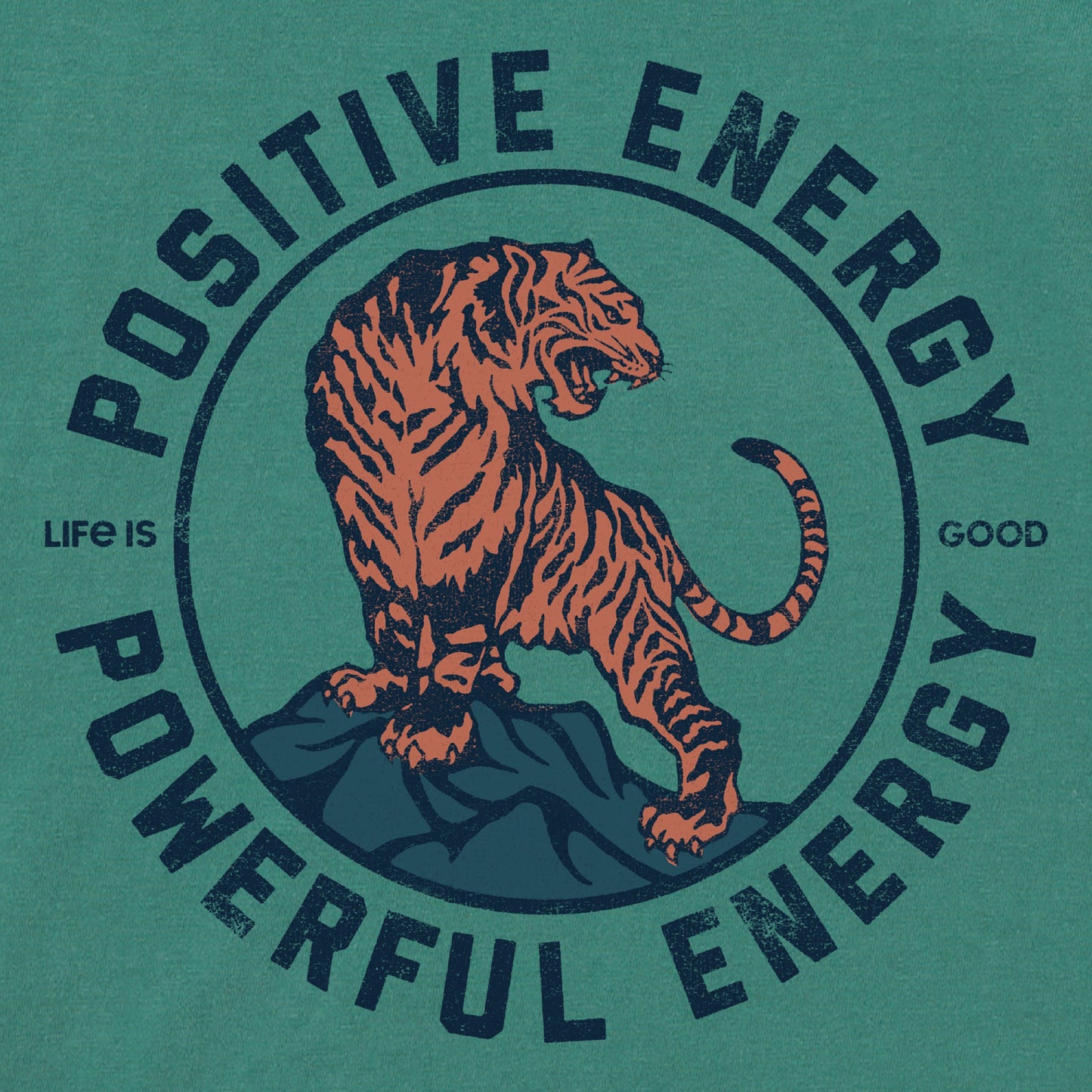 Women's Positive Energy Powerful Energy Tiger Short Sleeve Crusher Boxy Tee