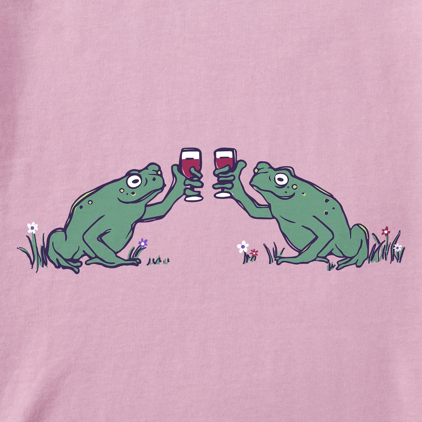 Women's Frog Cheers Short Sleeve Crusher Boxy Tee