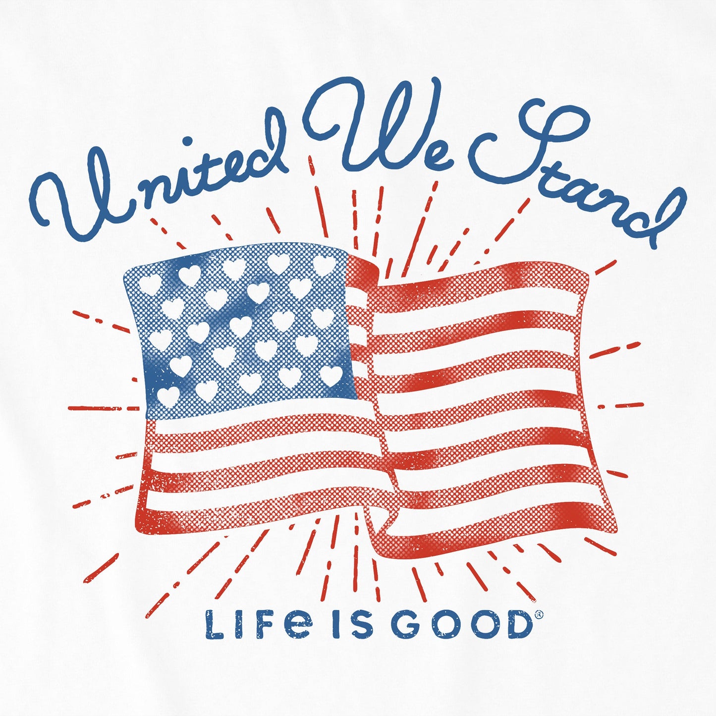 Women's United We Stand Heart Flag Crusher Tank