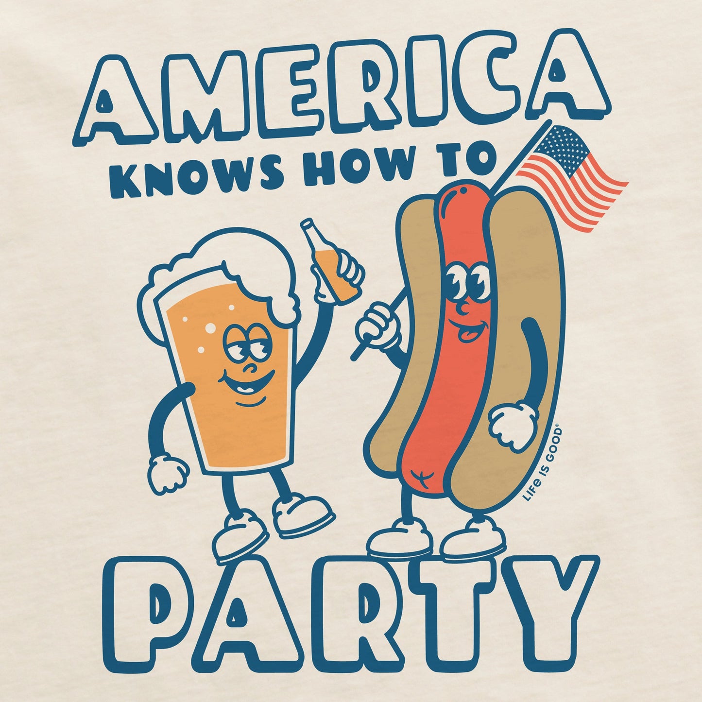 Women's America Knows How to Party Short Sleeve Crusher Tee