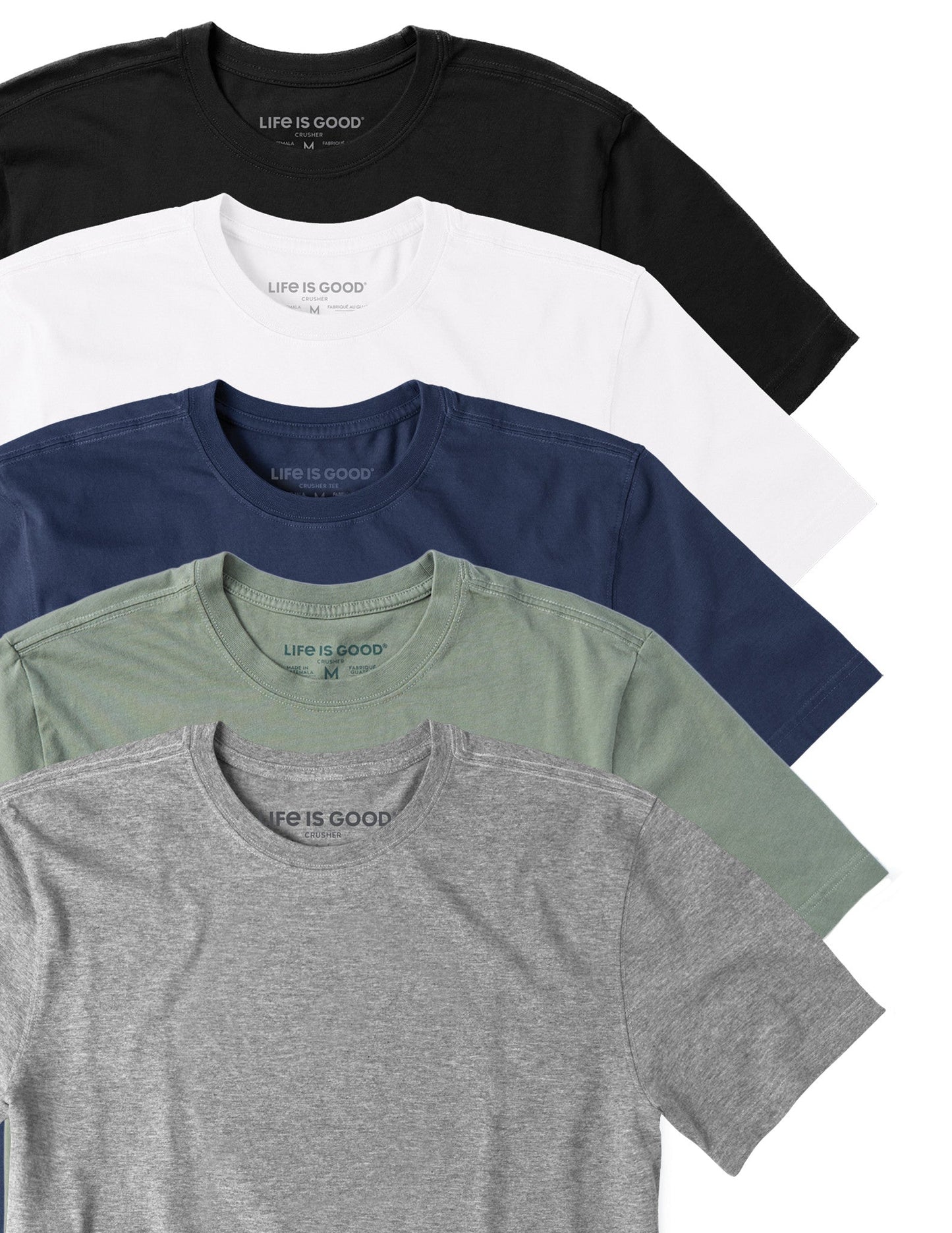 Men's Solid 5-Pack Crusher Crew - Multi