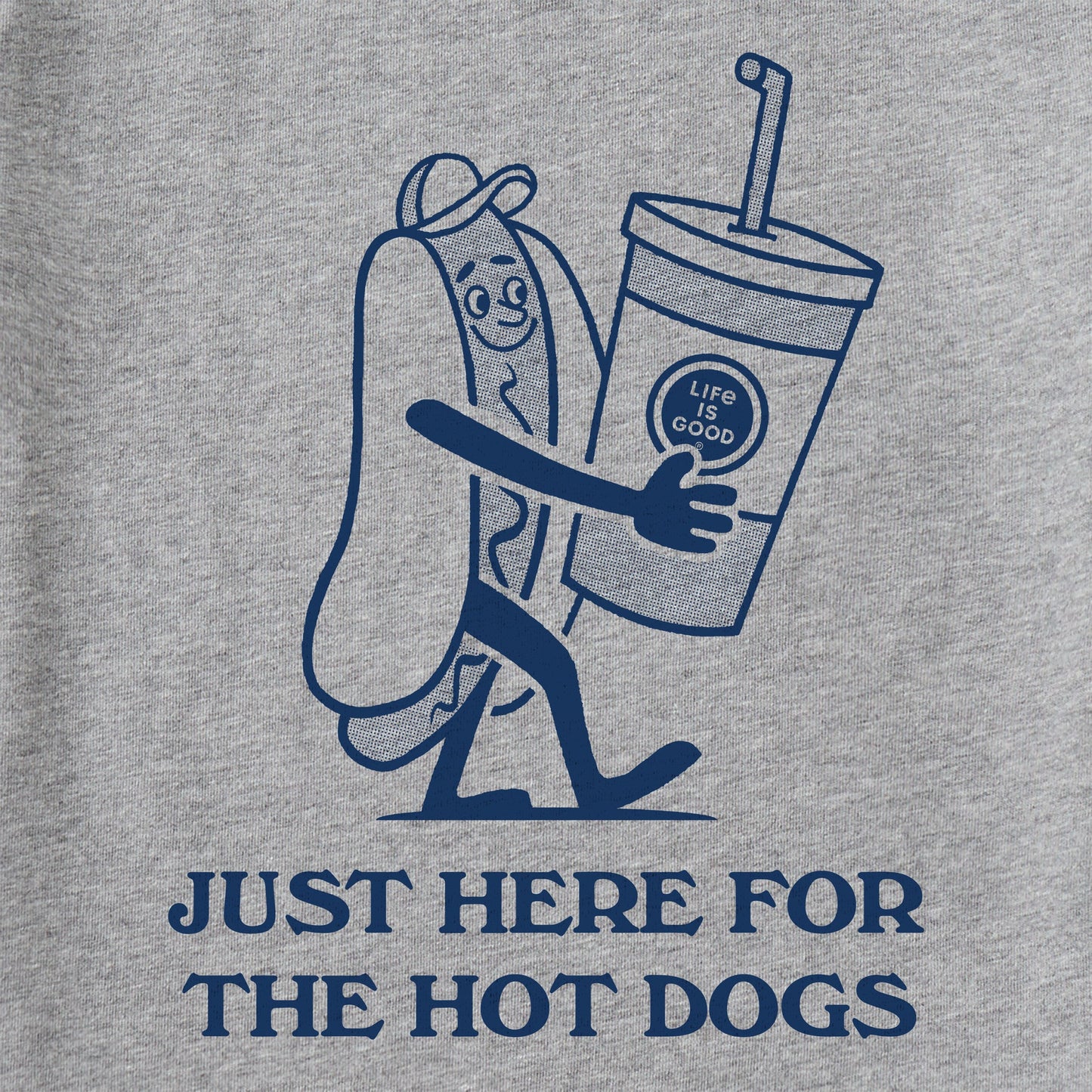 Kids Here for the Hotdogs Short Sleeve Crusher Tee