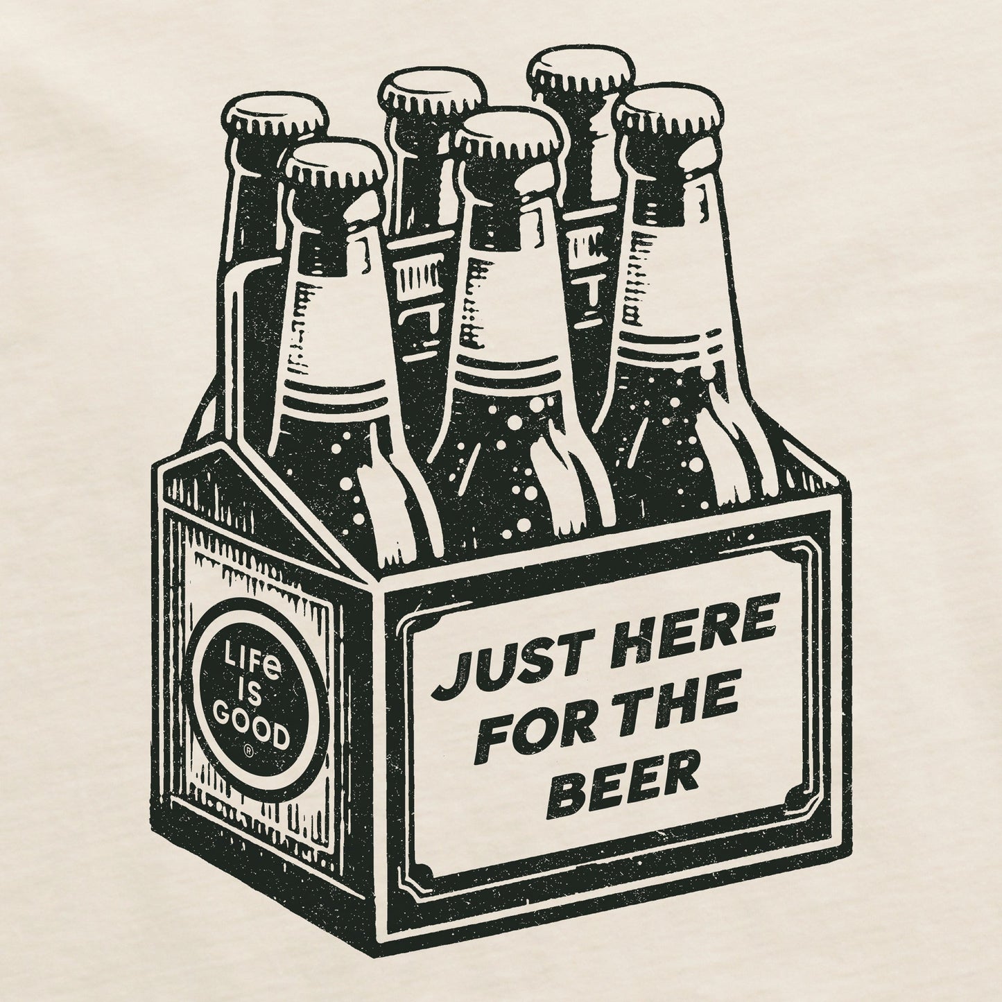 Men's Here for the Beer (6 pack) Short Sleeve Crusher Tee