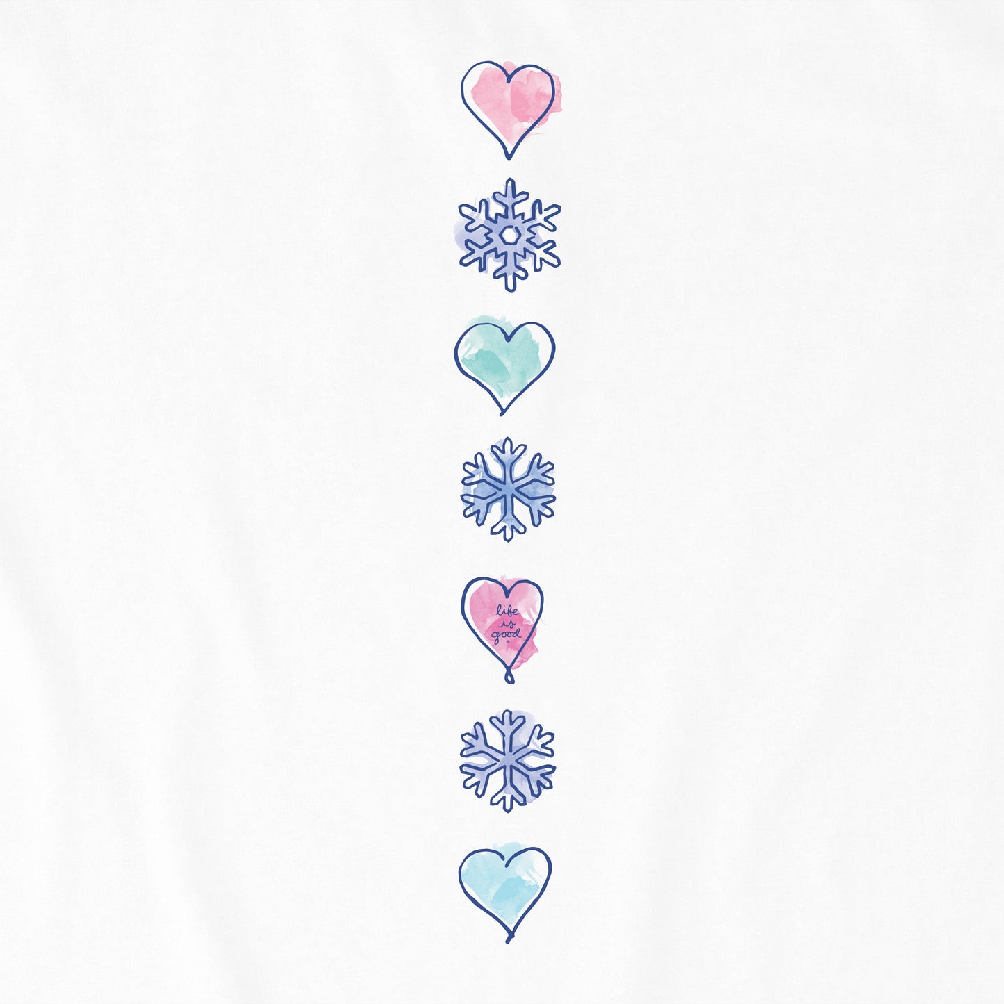 Kids Winter Icons Long Sleeve Crusher Tee