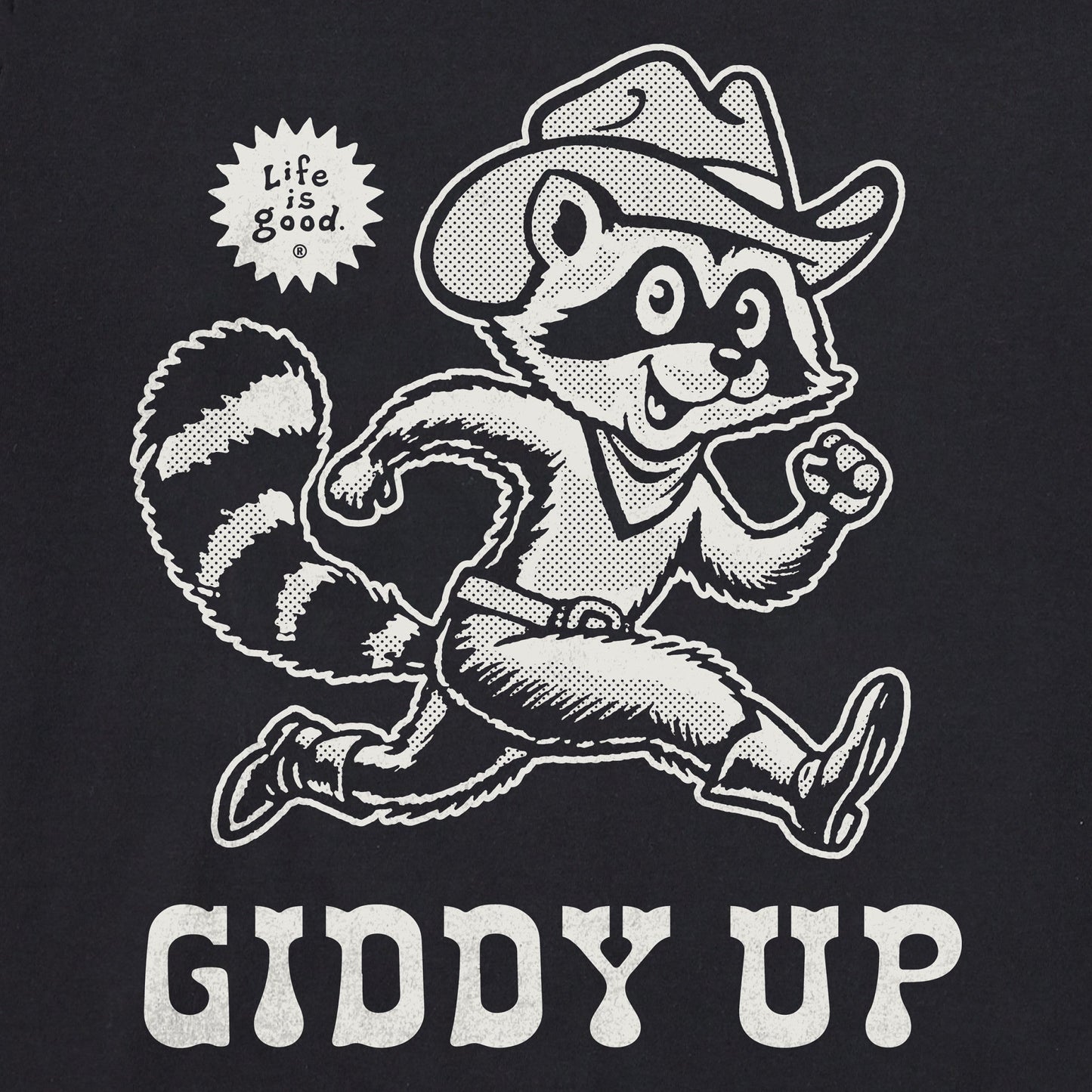 Women's Giddy Up Raccoon Short Sleeve Tee