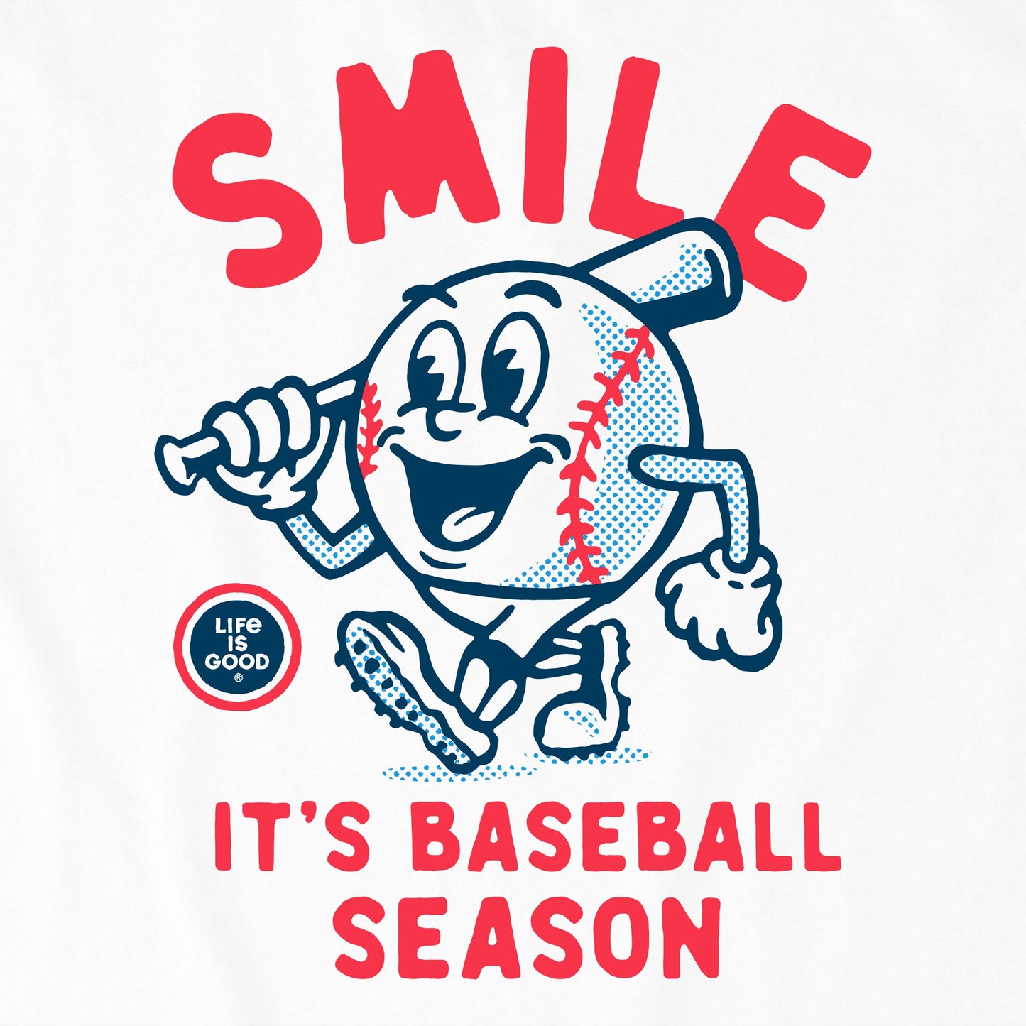 Kids Smile It's Baseball Season Mascot Short Sleeve Crusher Tee