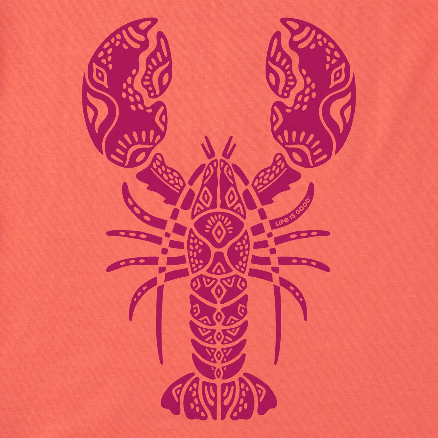 Women's Tribal Lobster Short Sleeve Crusher Boxy Tee