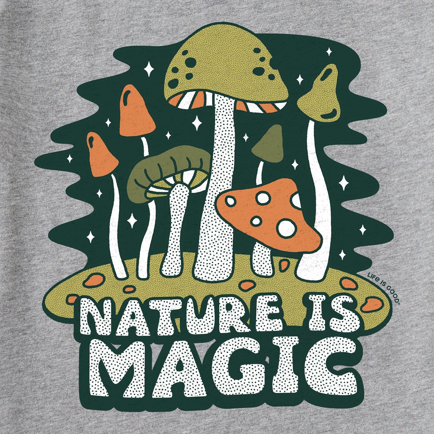Kids Nature is Magic Mushrooms Short Sleeve Crusher Tee