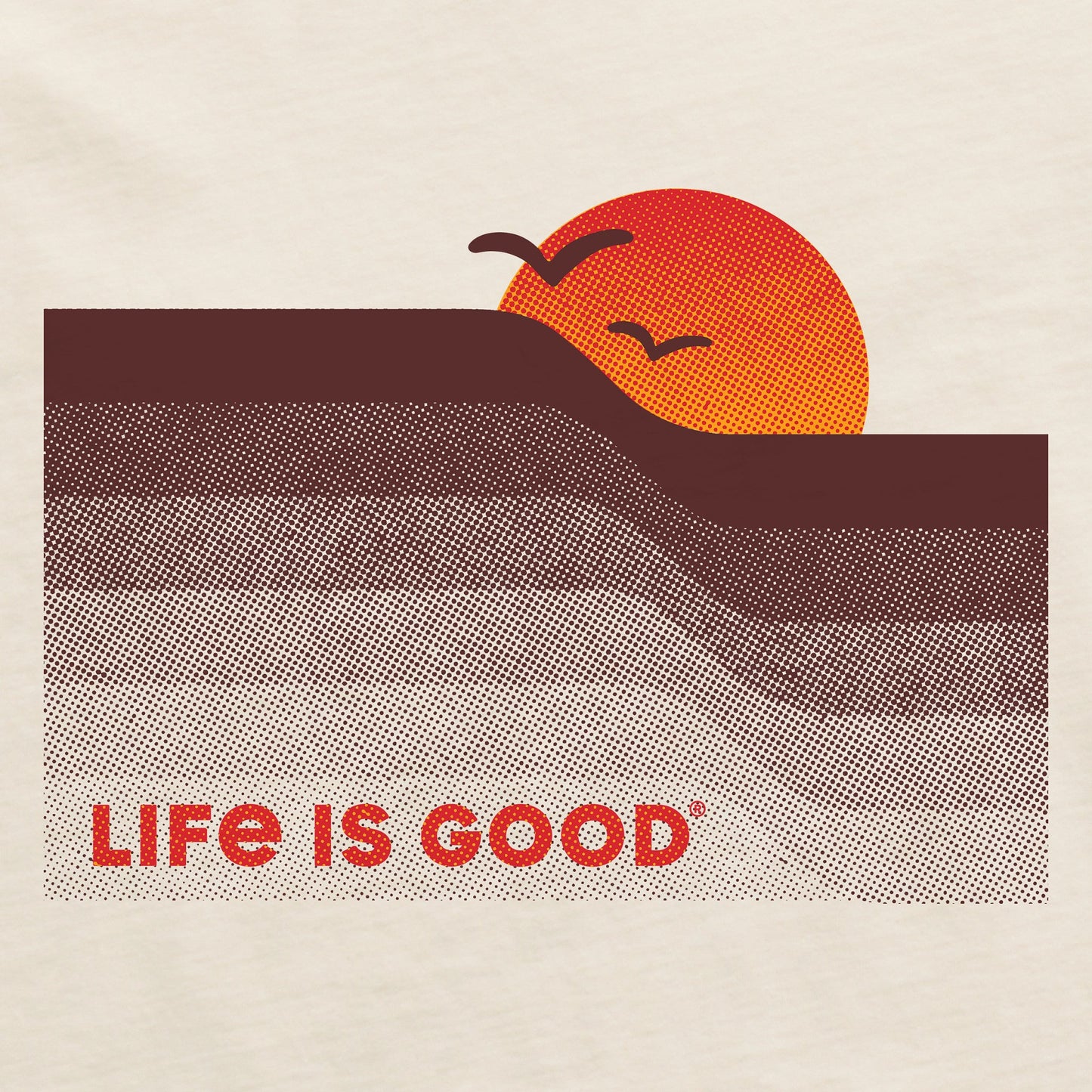 Men's Wavy Sunset Short Sleeve Crusher Tee