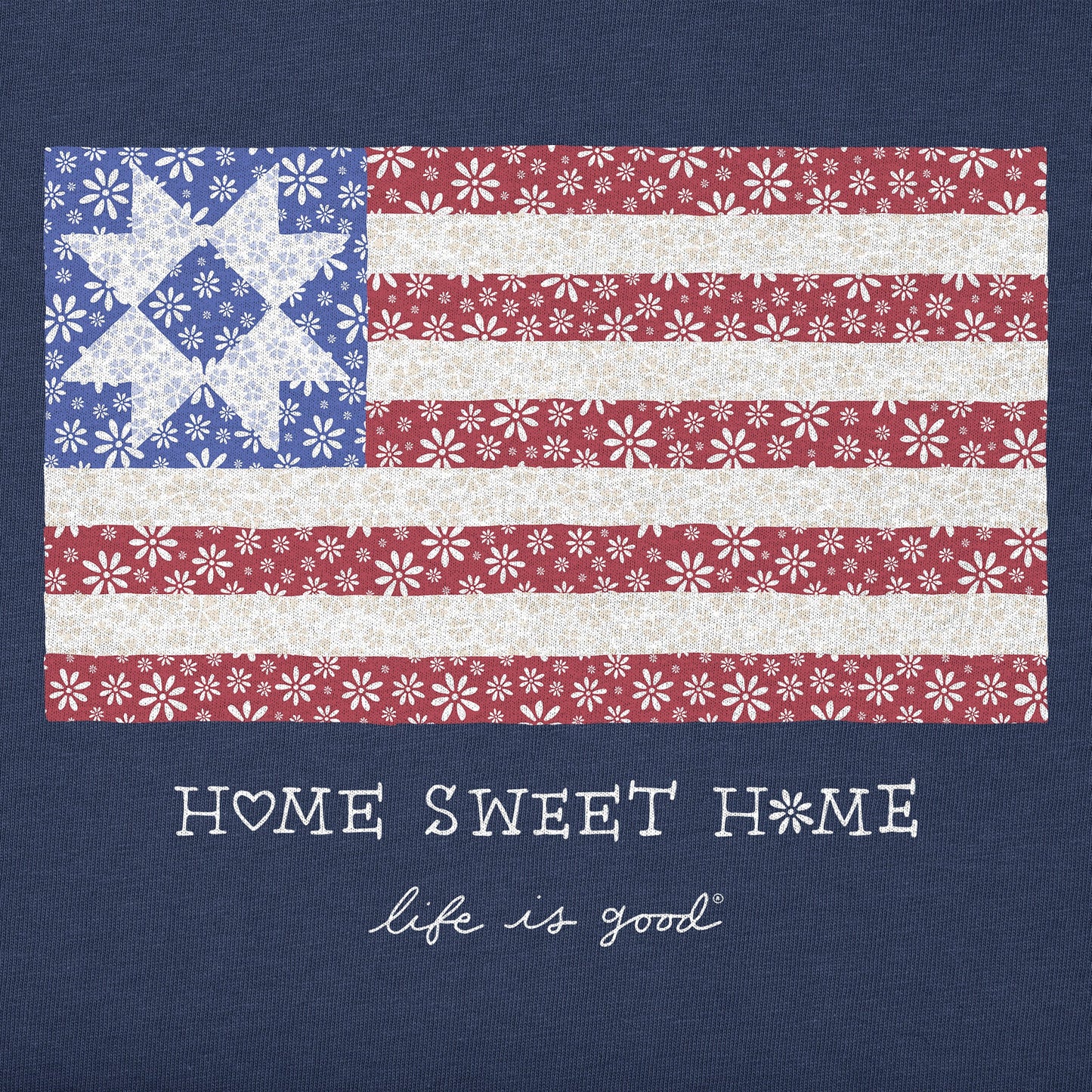 Women's Home Sweet Home Quilted Flag Simply True Crew